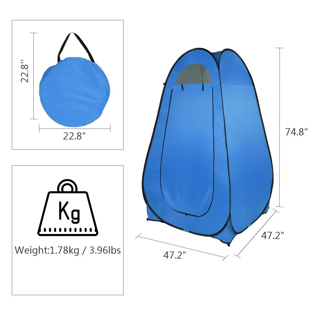 Zimtown Pop up Dressing Tent Portable Outdoor Privacy Shower Blue - Womvr
