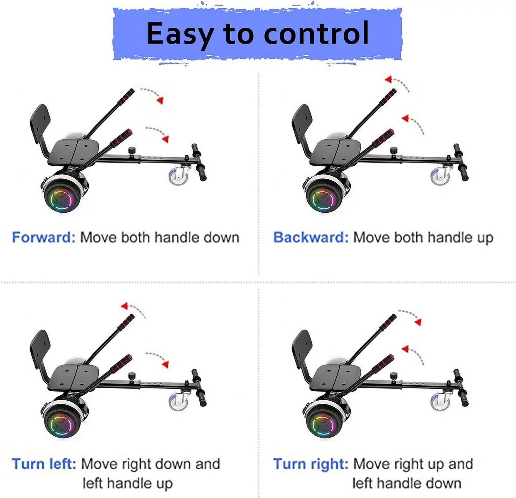 JOLEGE Hoverboard Go Kart Combo, 6.5