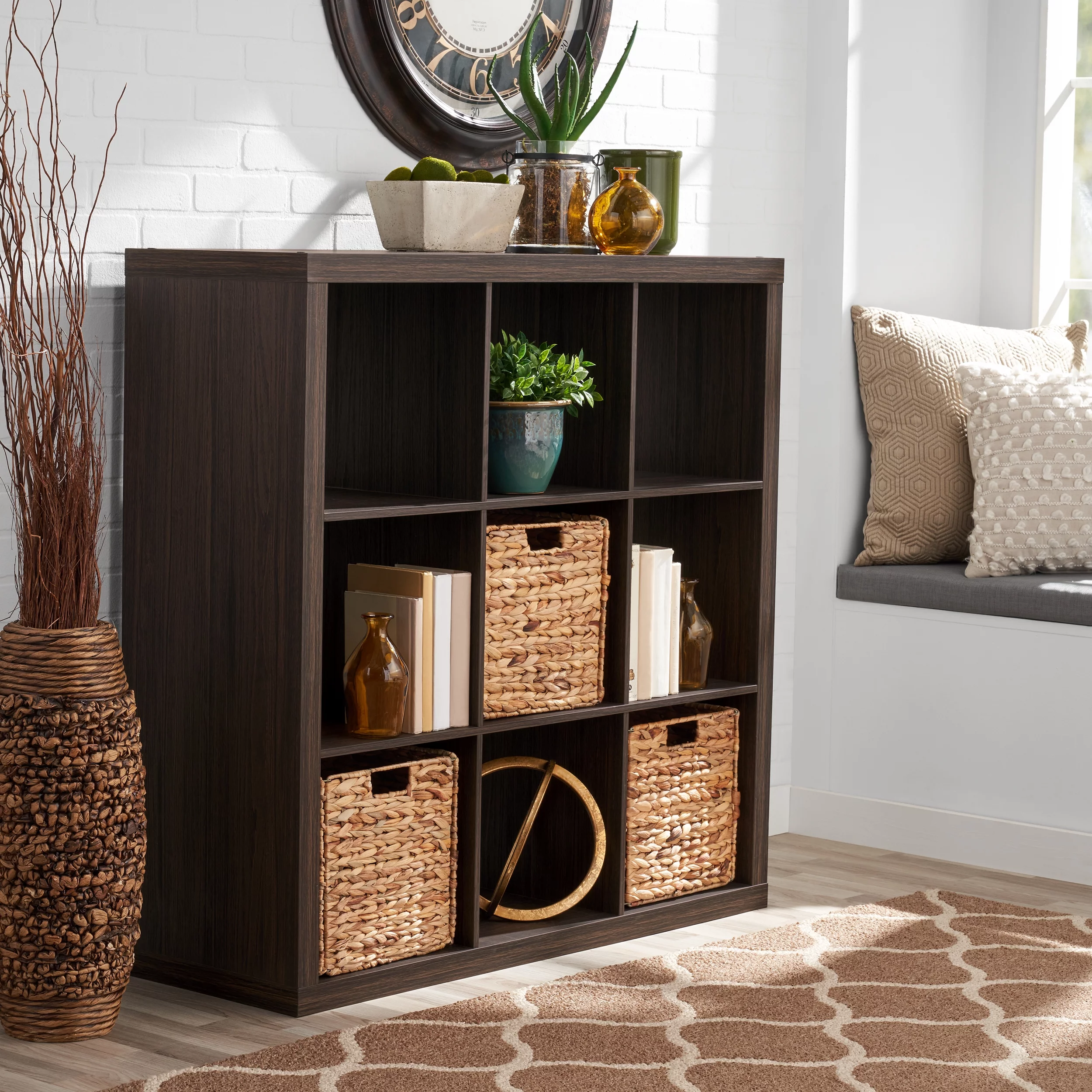 Better Homes & Gardens 9-Cube Storage Organizer, Natural - Womvr