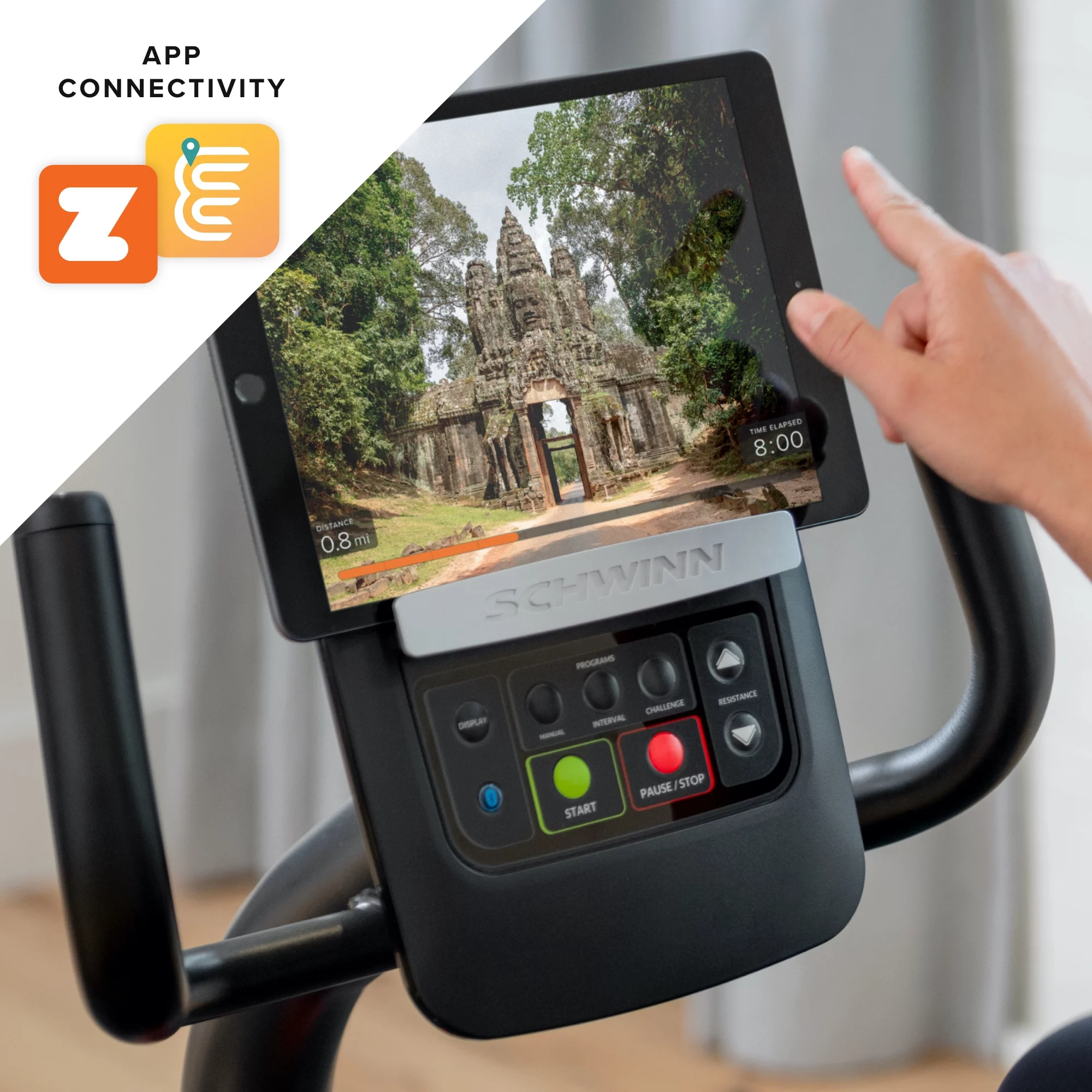 Schwinn 230 Recumbent Exercise Bike with Explore the World and Zwift Compatibility - Womvr