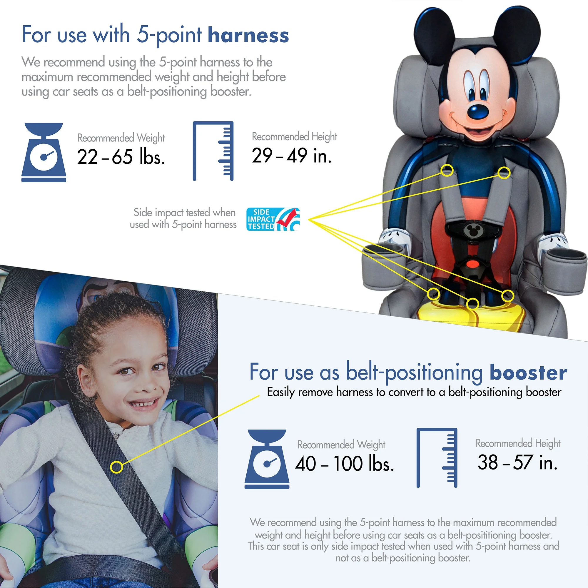KidsEmbrace Combination Harness Booster Car Seat, Astronaut - Womvr