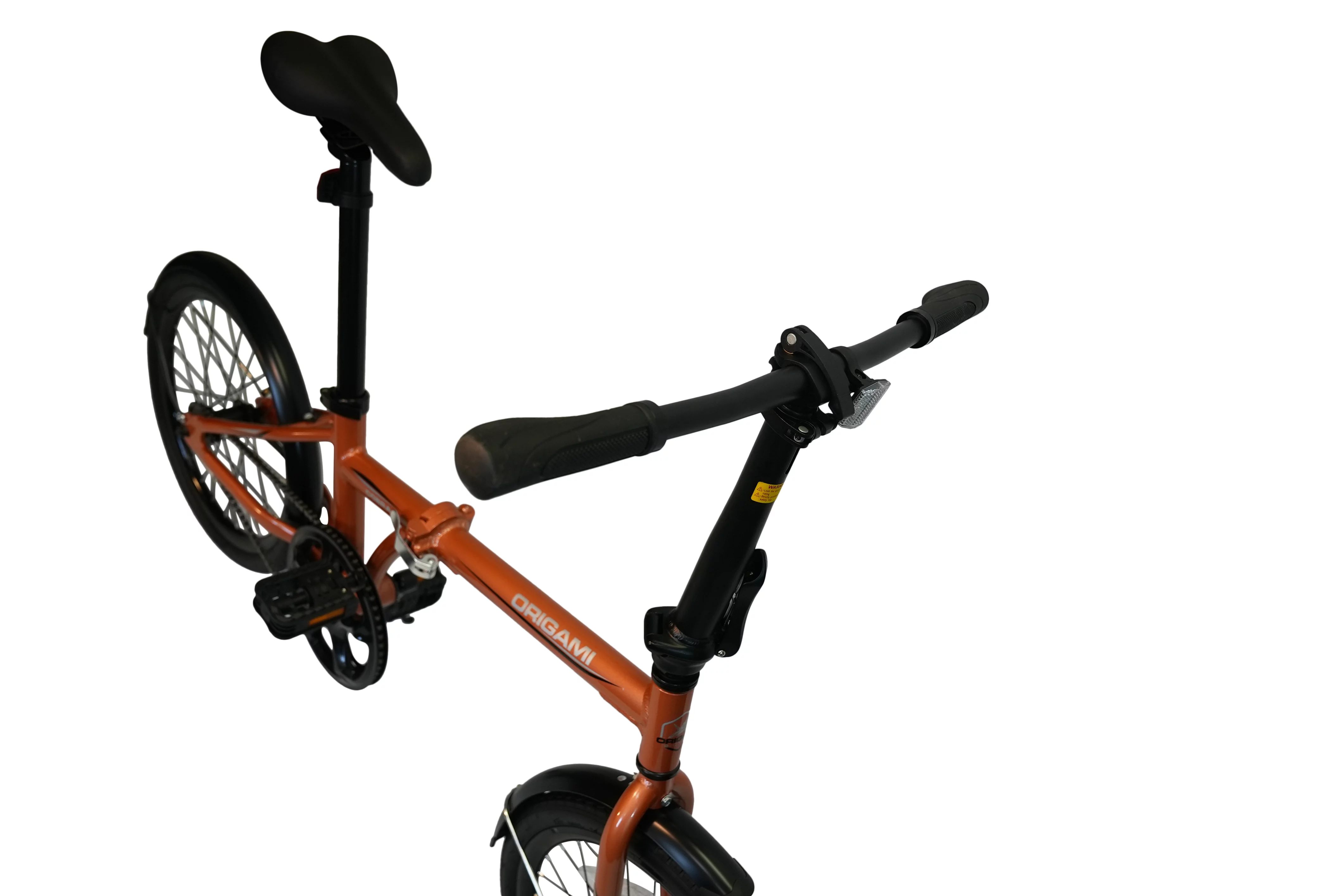 Origami Cobra single-speed lightweight folding bike in Copper - Womvr
