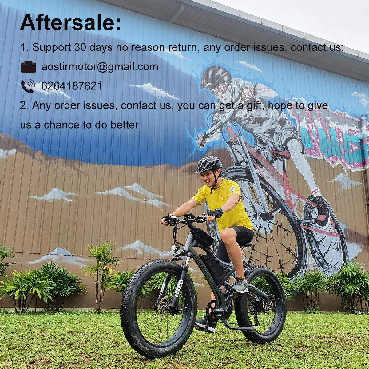 Aostirmotor Electric Mountain Bike 750W 48V15Ah Removable Lithium Battery, Fat Tire Ebike 26x4.0 inch Electric Bike for Adults - Womvr