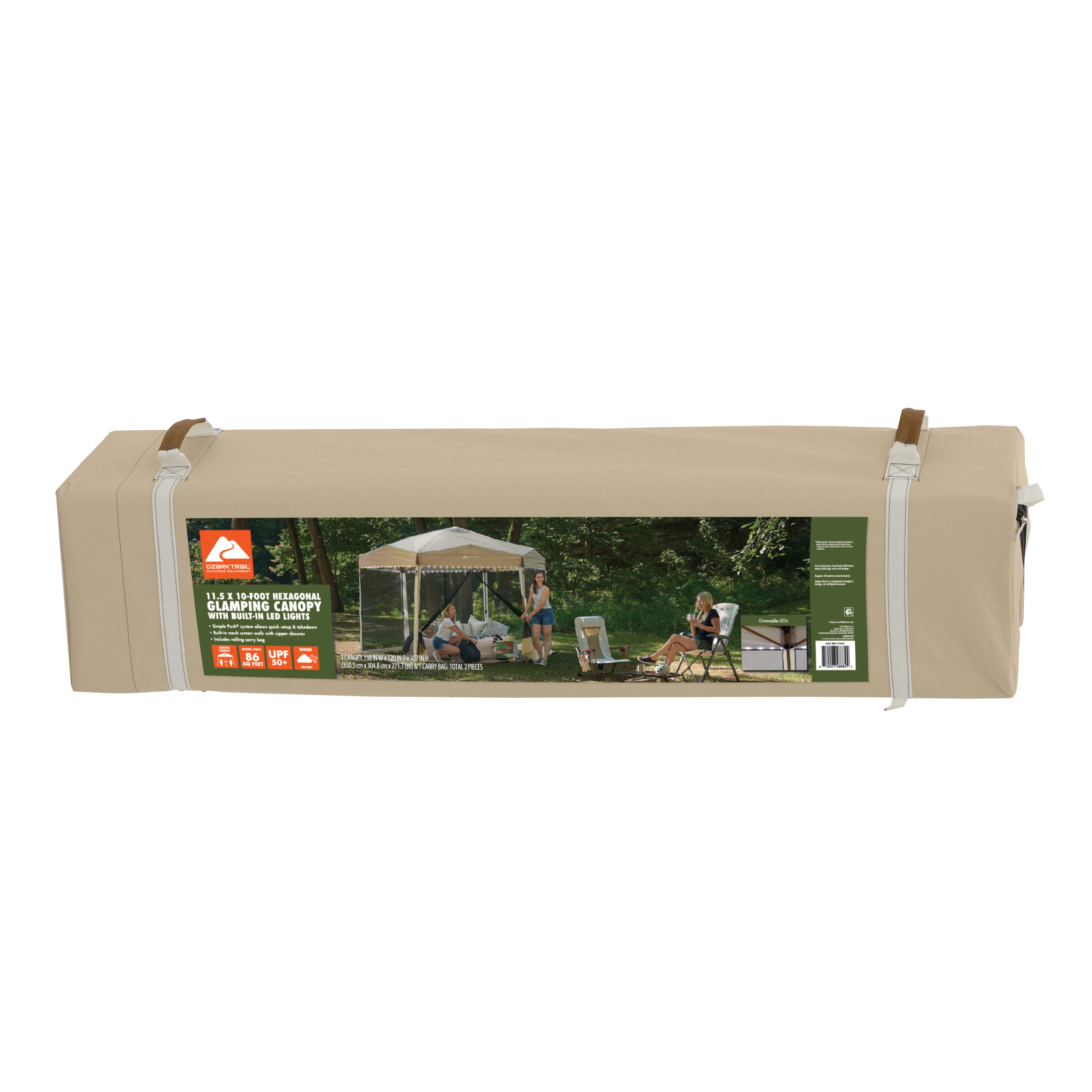 12' x 10' Glamping Hexagon Lighted Canopy - Womvr