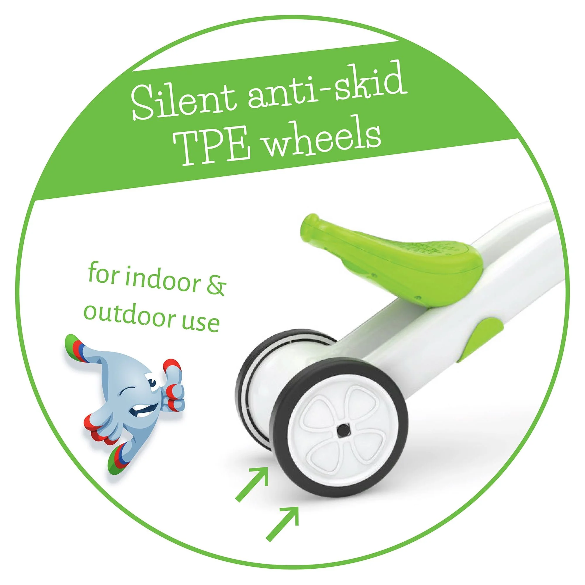 Chillafish Bunzi Gradual Balance Bike and Tricycle,6 inches, 2-in-1 Ride on Toy for 1-3 Years Old, Silent Non-Marking Wheels, Lime - Womvr