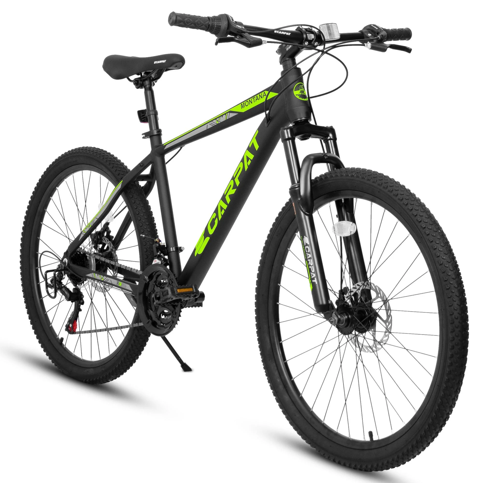 24 inch Mountain Bike, Shimano 21 Speed Drive, Dual Disc Brake, Front Suspension MTB For Boy Girl - Womvr