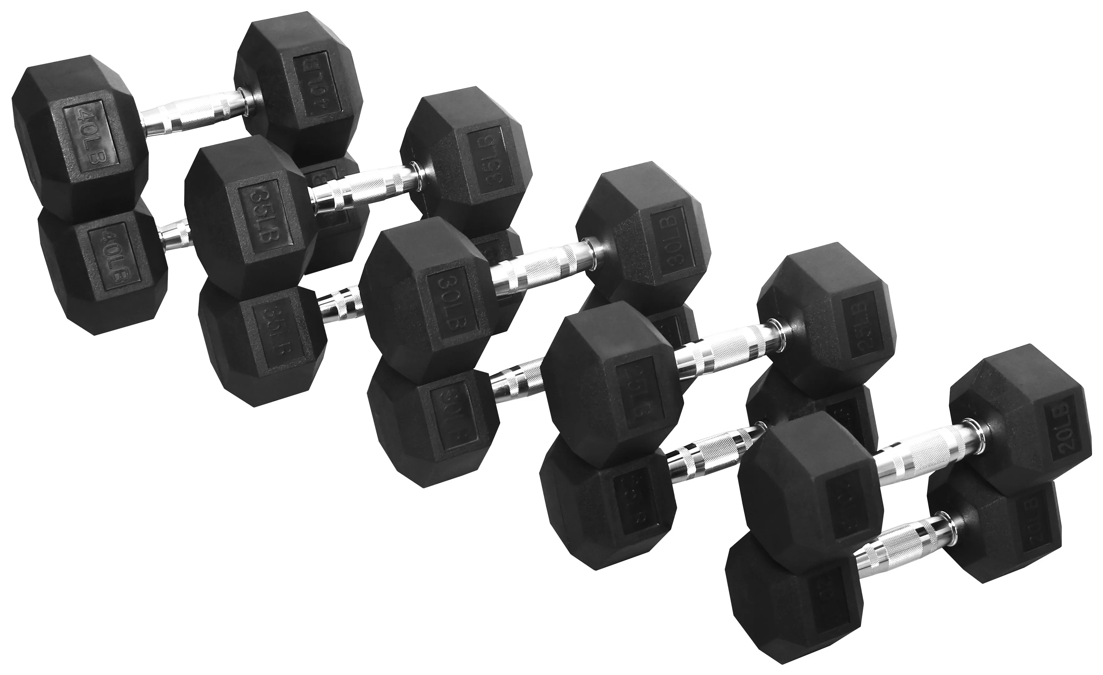 BalanceFrom 100 LB Dumbbell Set, Pairs of 5 lb, 10 lb, 15 lb and 20 lb - Womvr