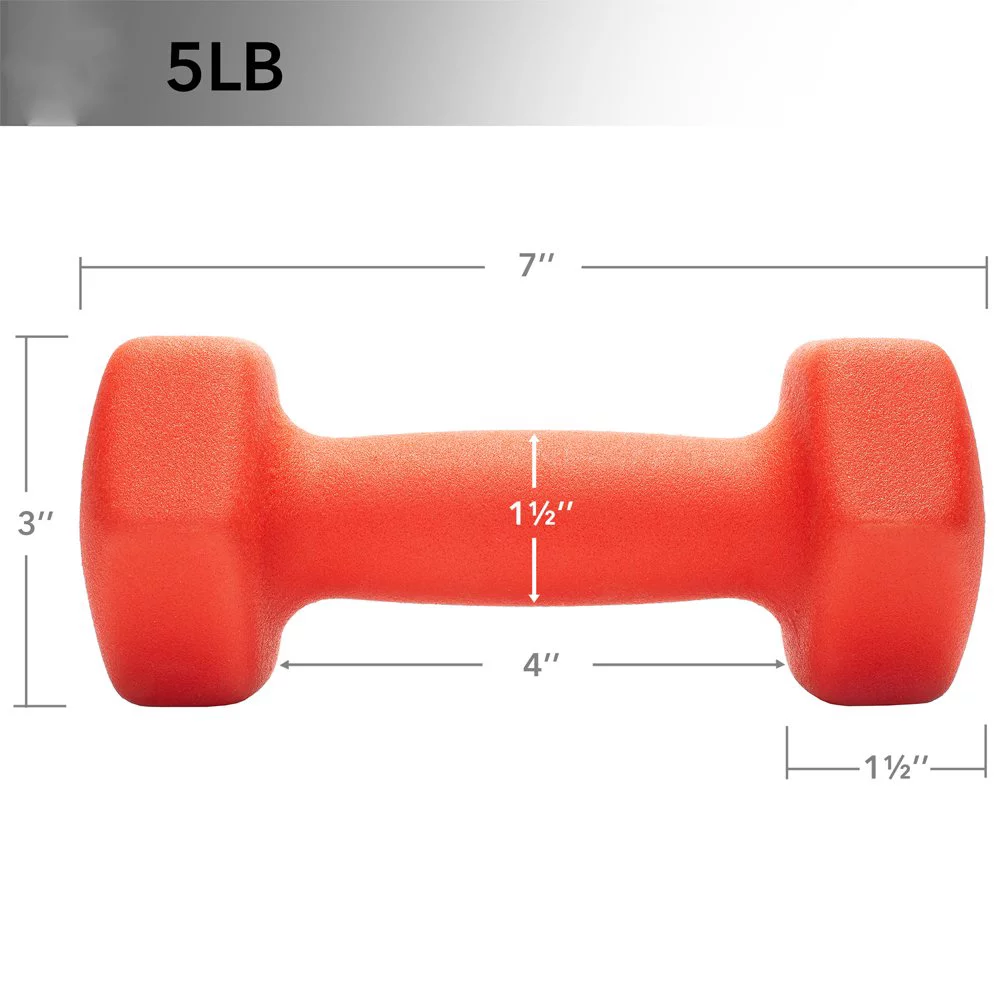 Fitness Alley Neoprene Dumbbell Pairs Set Coated for Non Slip Grip - Hex Dumbbells Weight Set - Neopren - Womvr