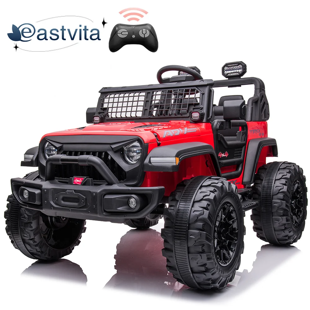 OUTOP Kids 24V Ride on Car with Electric Remote Control Dual Drive Power Ride on Toys 2 Seats SUV Truck Wheels Vehicle - Womvr