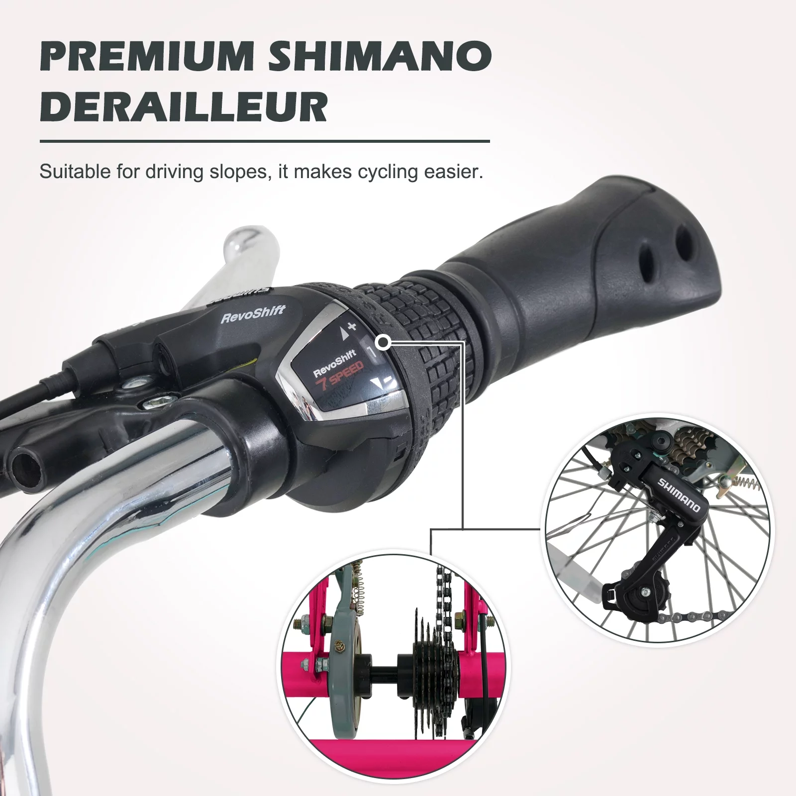 MOPHOTO Adult Tricycle 20/24/26 inch 3 Wheel Bicycle,3 Wheel Bikes for Adults,7 Speed Low Stepover Frame Tricycle with Basket/Bell,3 Wheel Bicycle for Seniors,Women,Men - Womvr