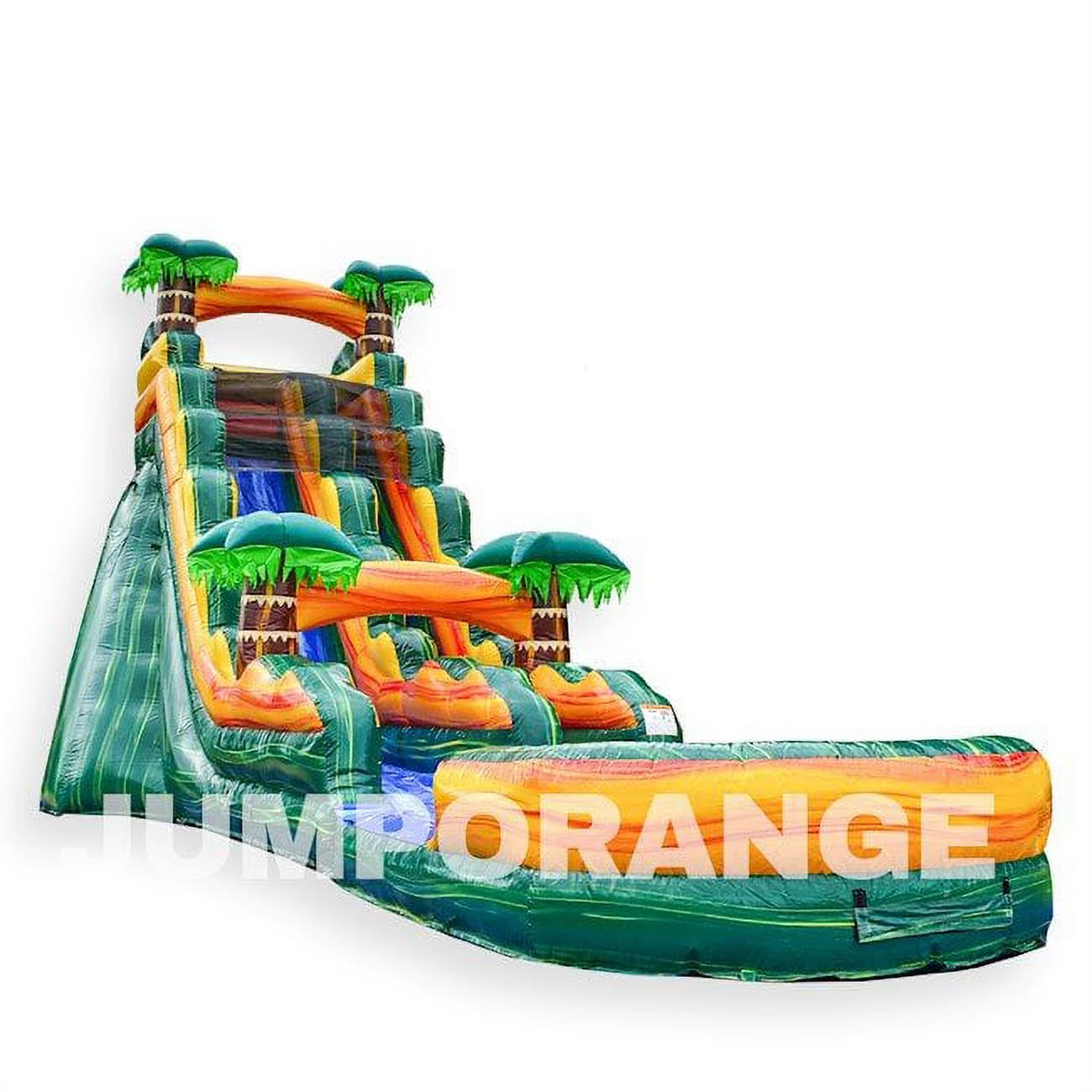 JumpOrange 19FT Cali Palms Commercial Grade Water Slide Inflatable with Detachable Pool for Kids and Adults with Blower - Womvr