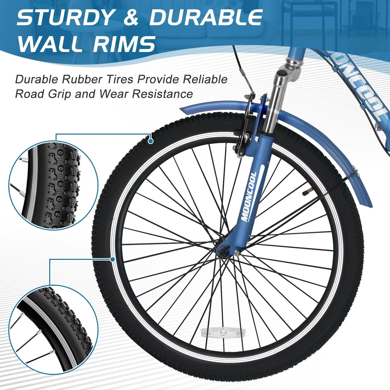 MOPHOTO 20/24/26 inch Adult Tricycle Folding 3 Wheel Cruiser Bikes 7 Speed, Portable and Foldable Trikes with Cargo Basket for Men & Women Outdoor Cycling, Purple - Womvr