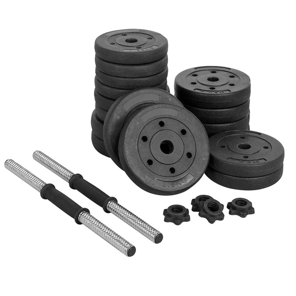 Alden Design 66LB Dumbbell Set Training Lifting Dumbbells Weight Set,Black - Womvr