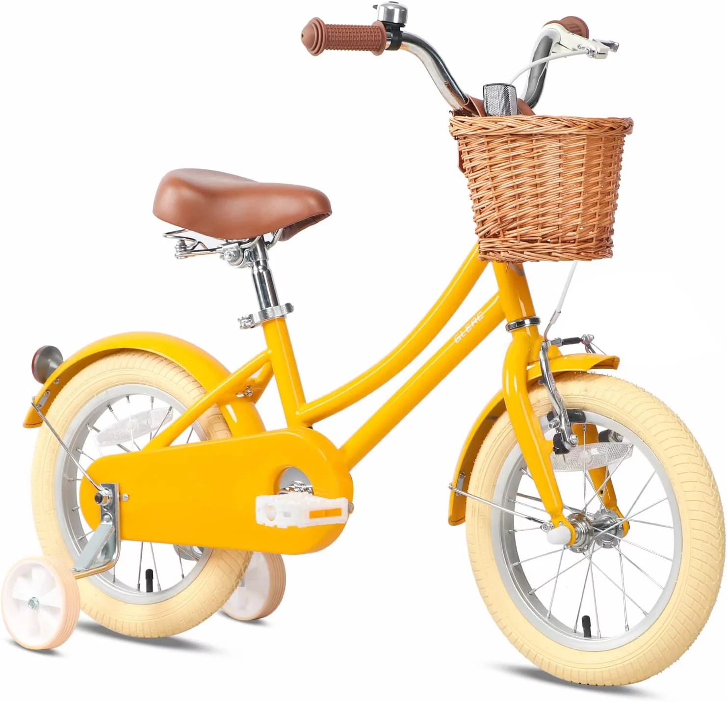 Glerc Little Molly 14 inch Kids Girls Bike for 3-5 Years Old Little Child,Yellow - Womvr