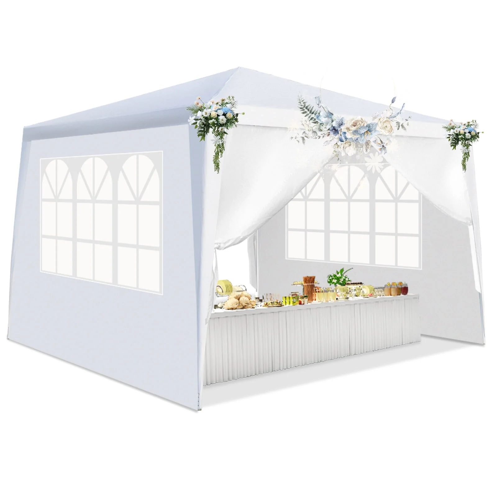 Ktaxon 10' X 30' Canopy Tent with 8 Side Walls for Party Wedding Camping and BBQ - Womvr