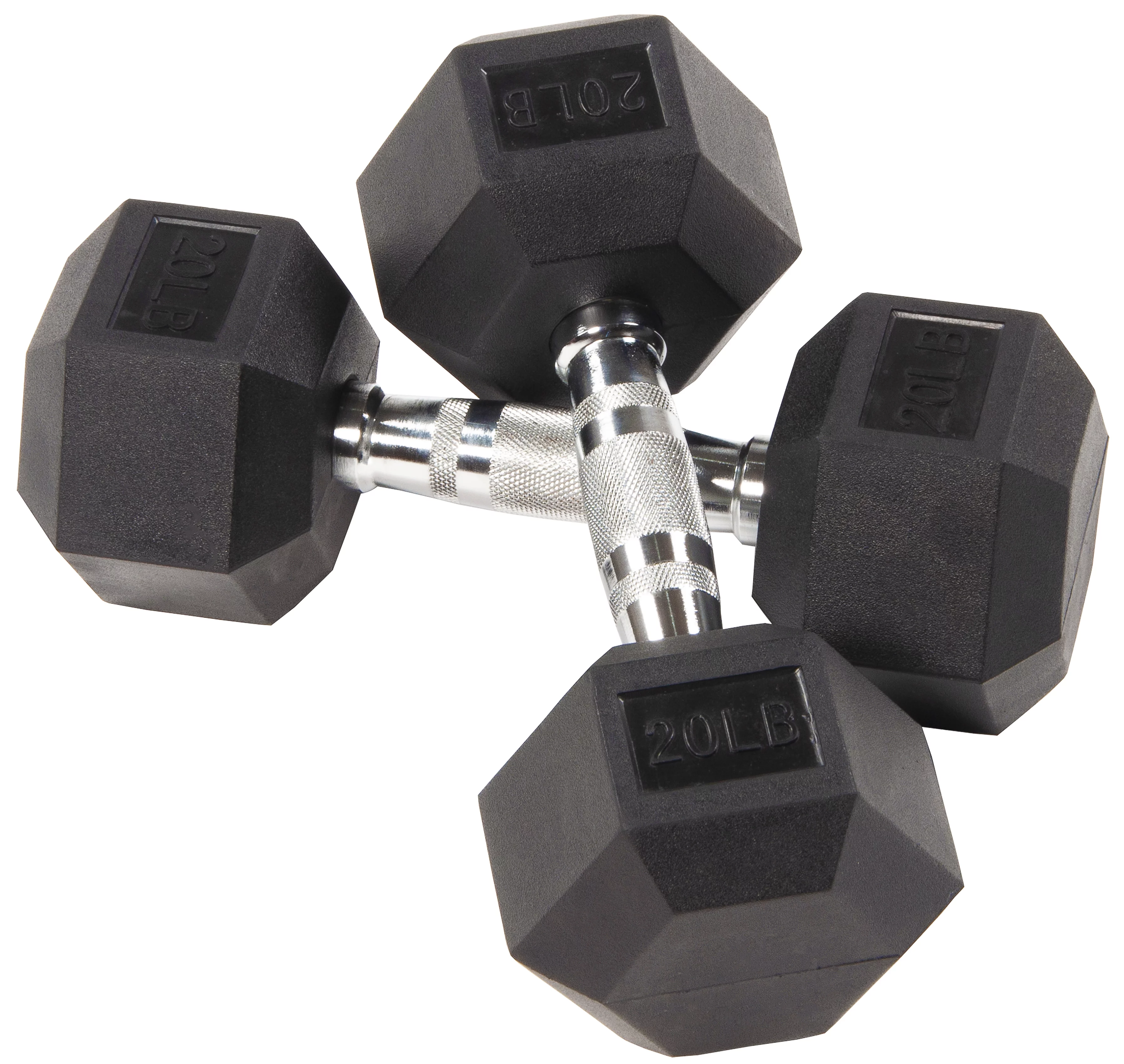 BalanceFrom Rubber Encased Hex Dumbbells, 20 Lbs. Pair - Womvr