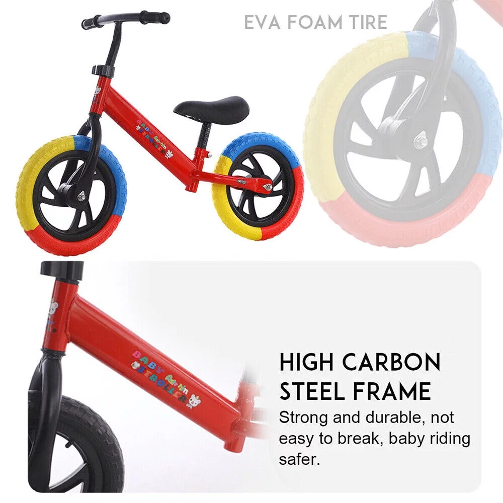 Kids Balance Bike Toddler Training Bicycle Wheels Walking For 2-6 Years Children Kid Christmas Halloween Gift - Womvr