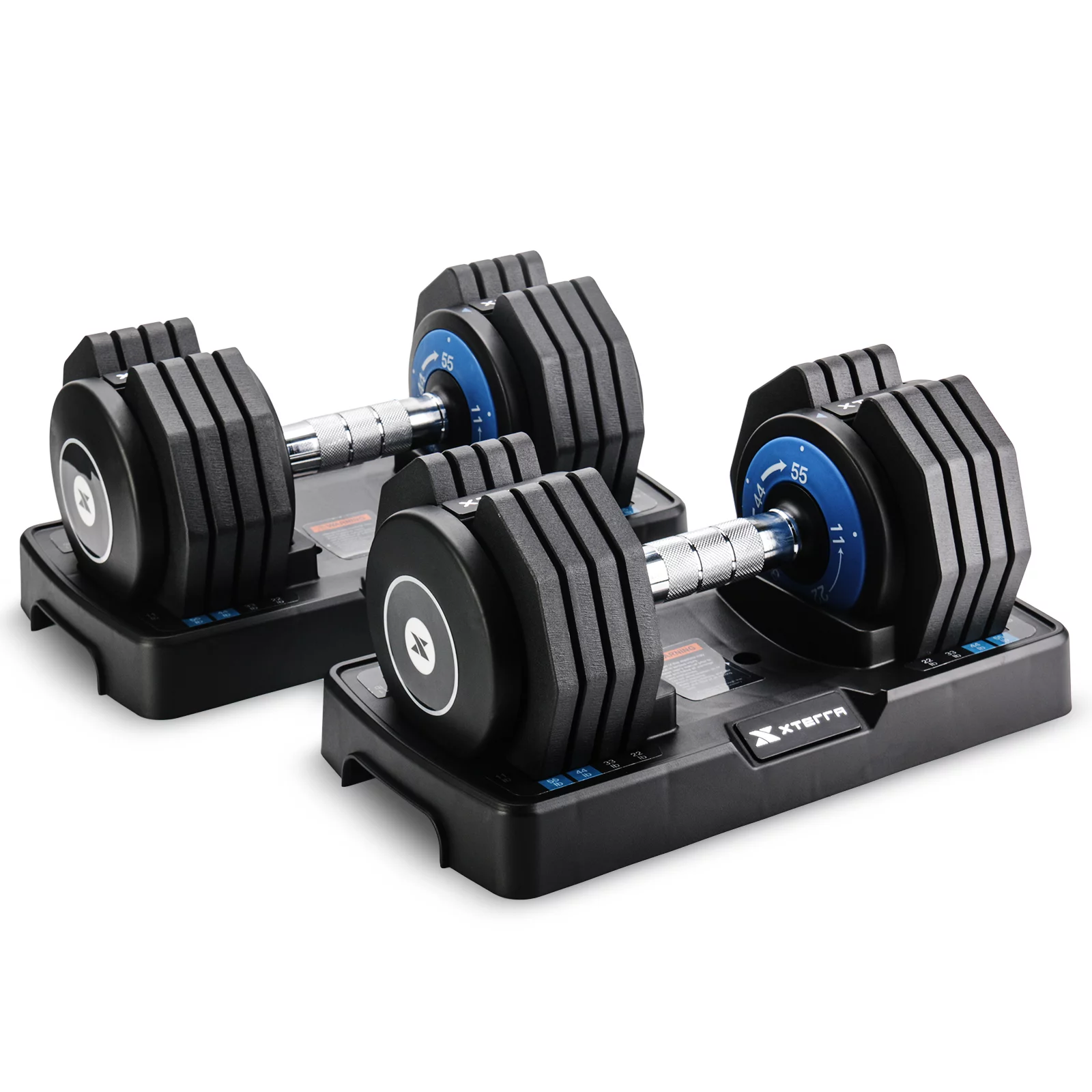 XTERRA Fitness Adjustable Dumbbell (Single) for Exercise and Weight Training �� 11, 22, 33, 44, 55 pounds - Womvr