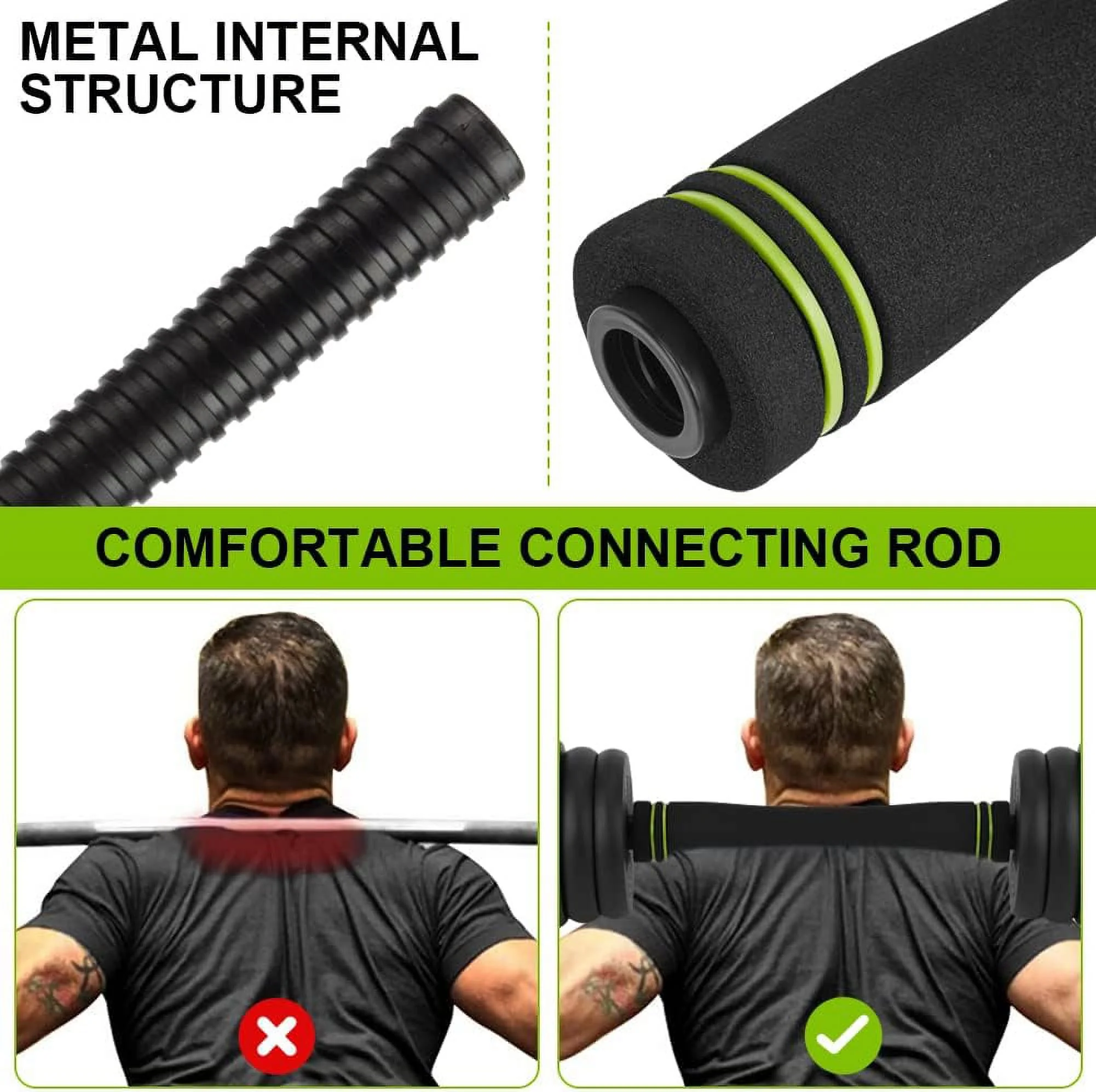 Adjustable Weight Dumbbell Set, 66LBS/88LBS 4 in1 Dumbbells Set,  Dumbbell, Barbell, Kettlebell and Push-up for Home Gym, Fitness Exercise Equipment for Men and Women - Womvr