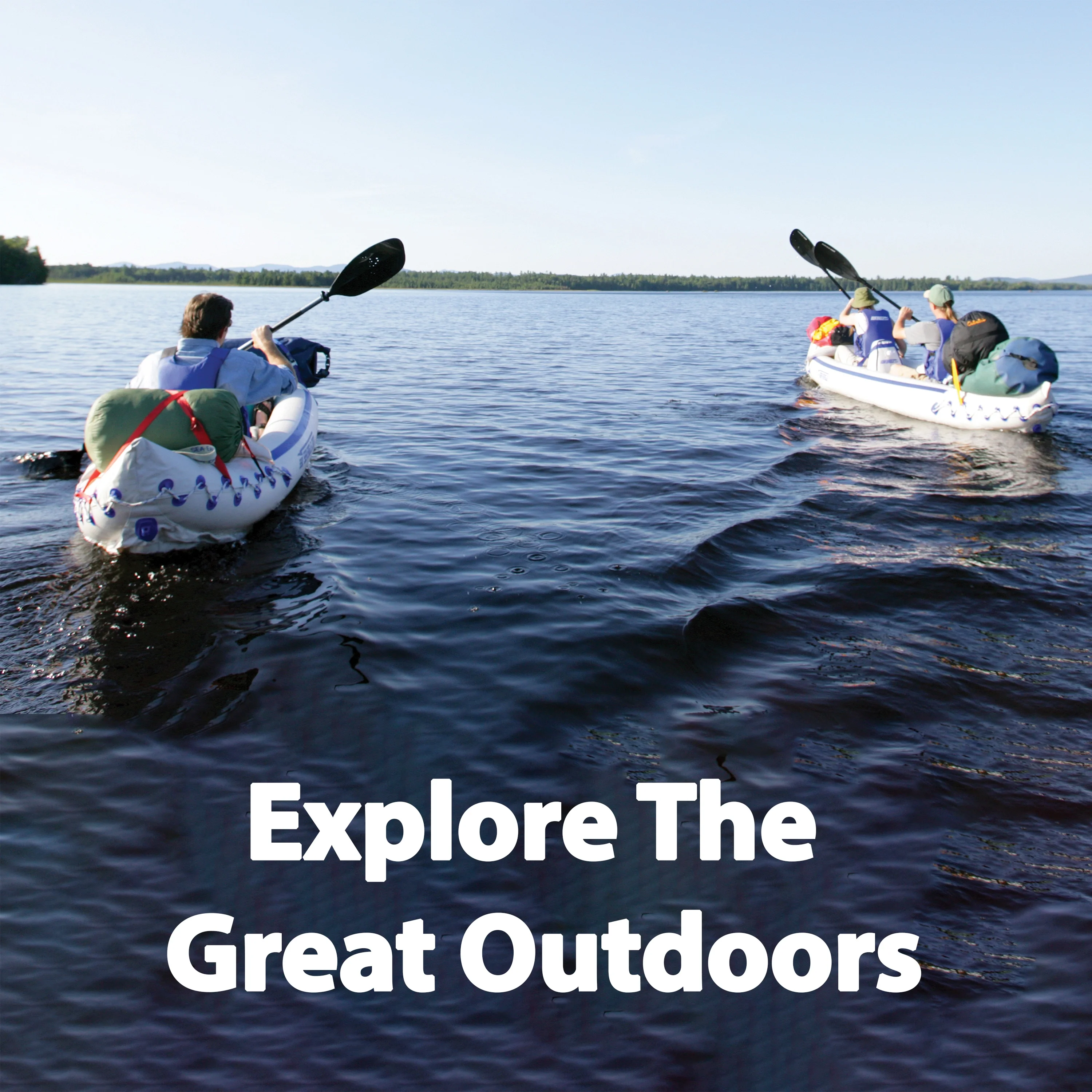 SEA EAGLE 370 Professional 3 Person Inflatable Sport Kayak Canoe w/ Paddles - Pro Package - Womvr