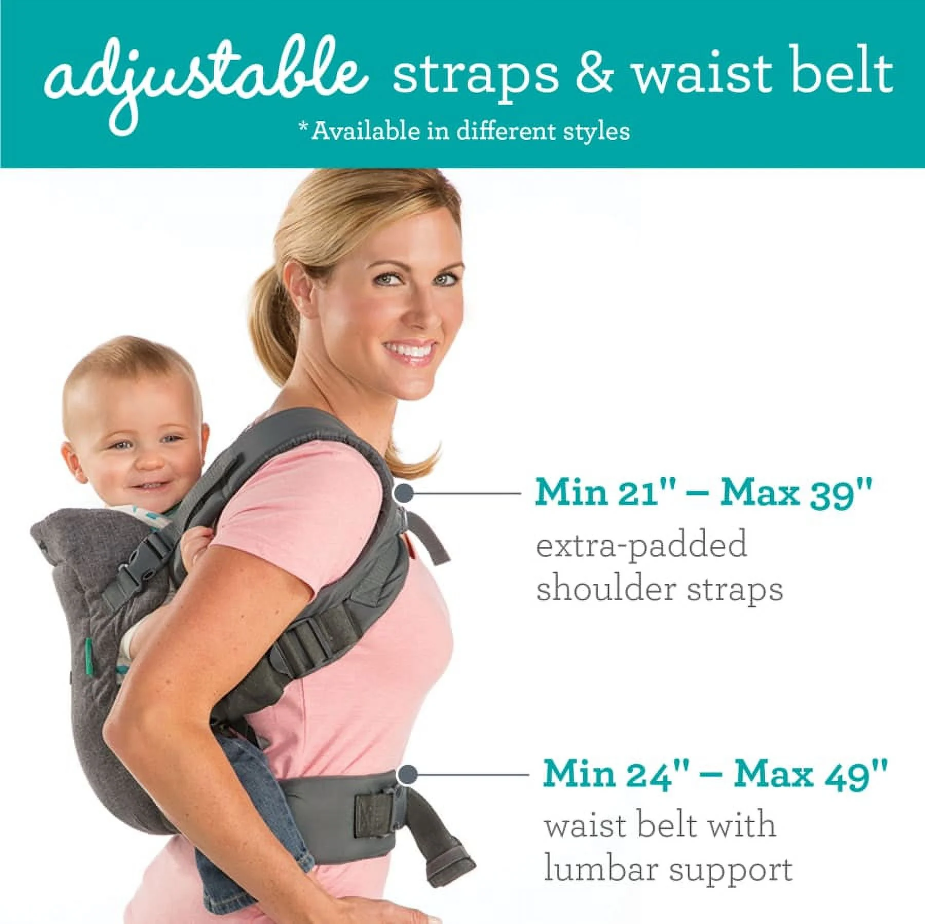 Infantino Nature & Nurture Convertible Baby Carrier, 4-Position, 8-32lbs, 0-9 Months, Sandy Tan - Womvr
