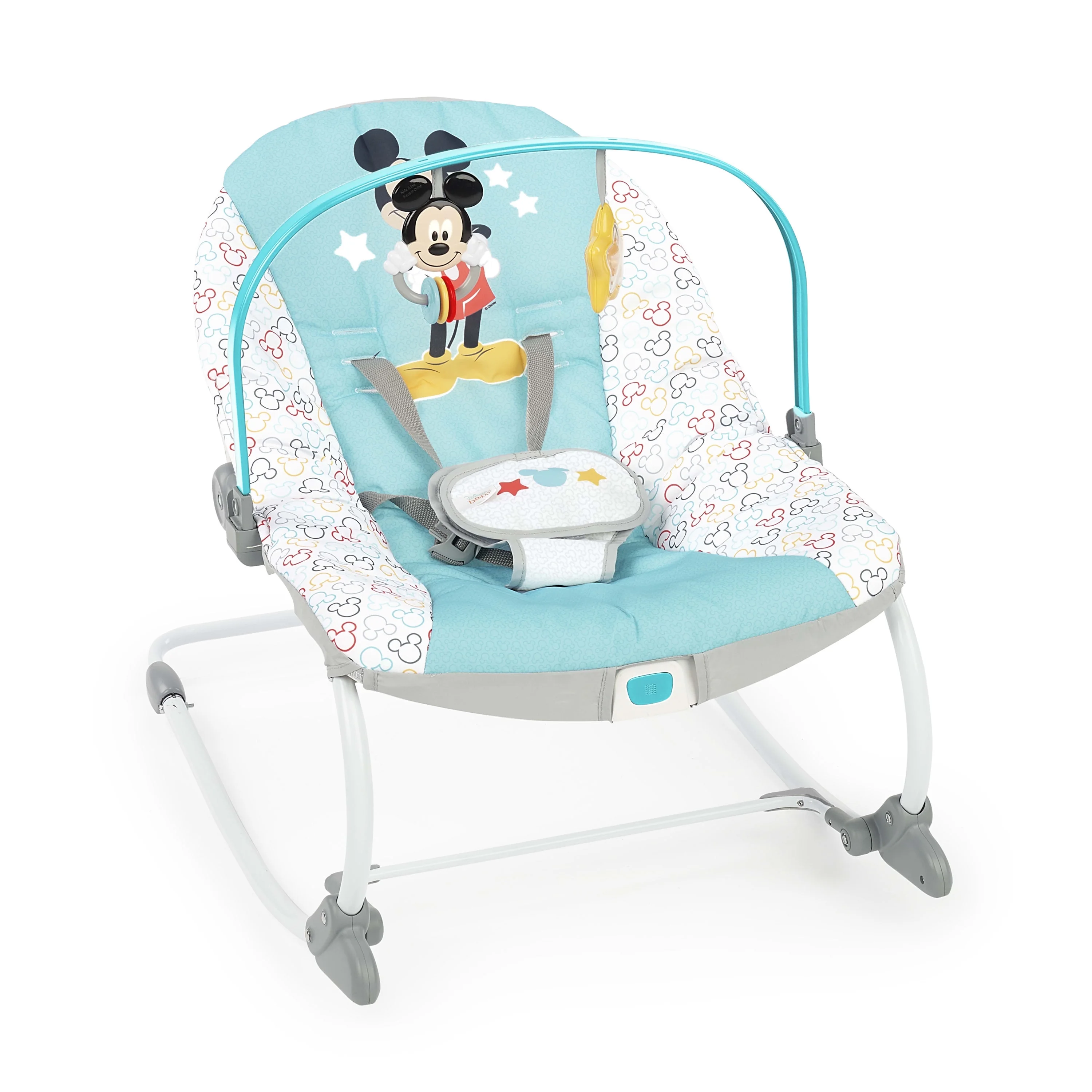 Disney Baby 2-in-1 Slip Resistant Vibrating Infant & Toddler Baby Rocker Chair, Mickey Mouse by Bright Starts - Womvr
