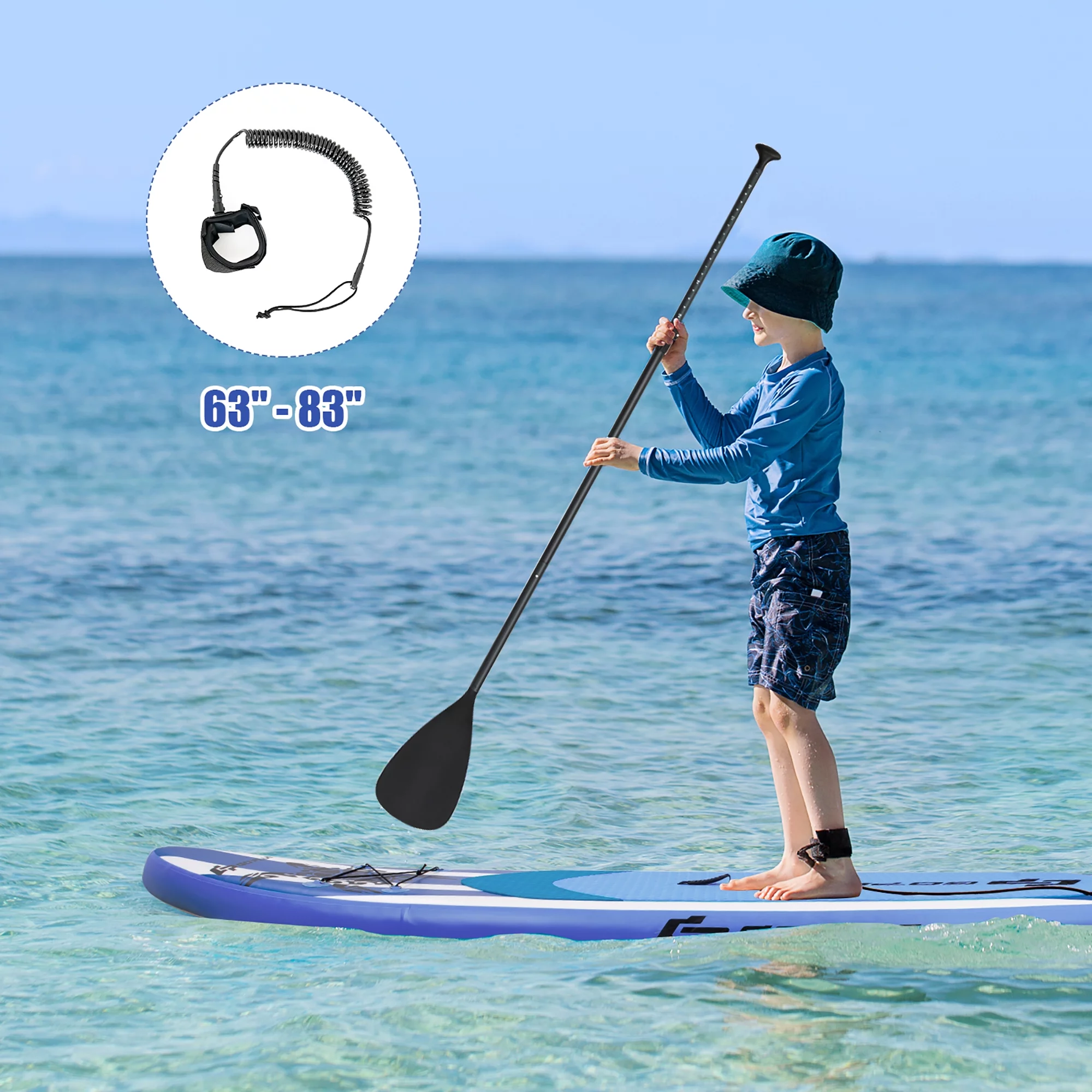 Goplus 11ft Inflatable Stand Up Paddle Board 6'' Thick W/Leash Backpack Aluminum Paddle Yellow - Womvr