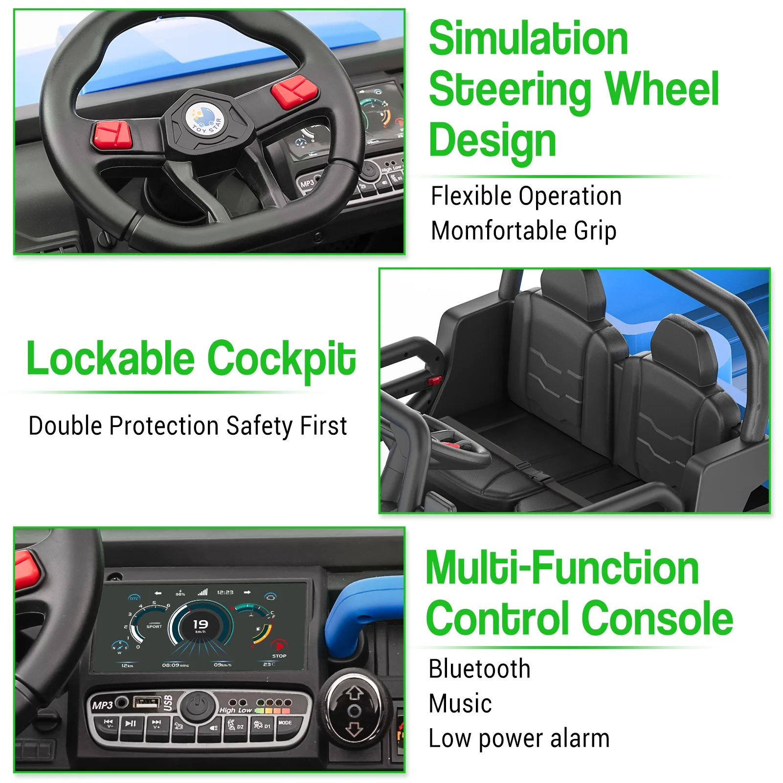 Shininglove 24V Kid Ride on Dump Truck, 6 Wheels Kids Electric Ride on Toy Cars with Trailer, Gift Toys for 3-8 Yrs Old Boys Girls, Rose Red - Womvr