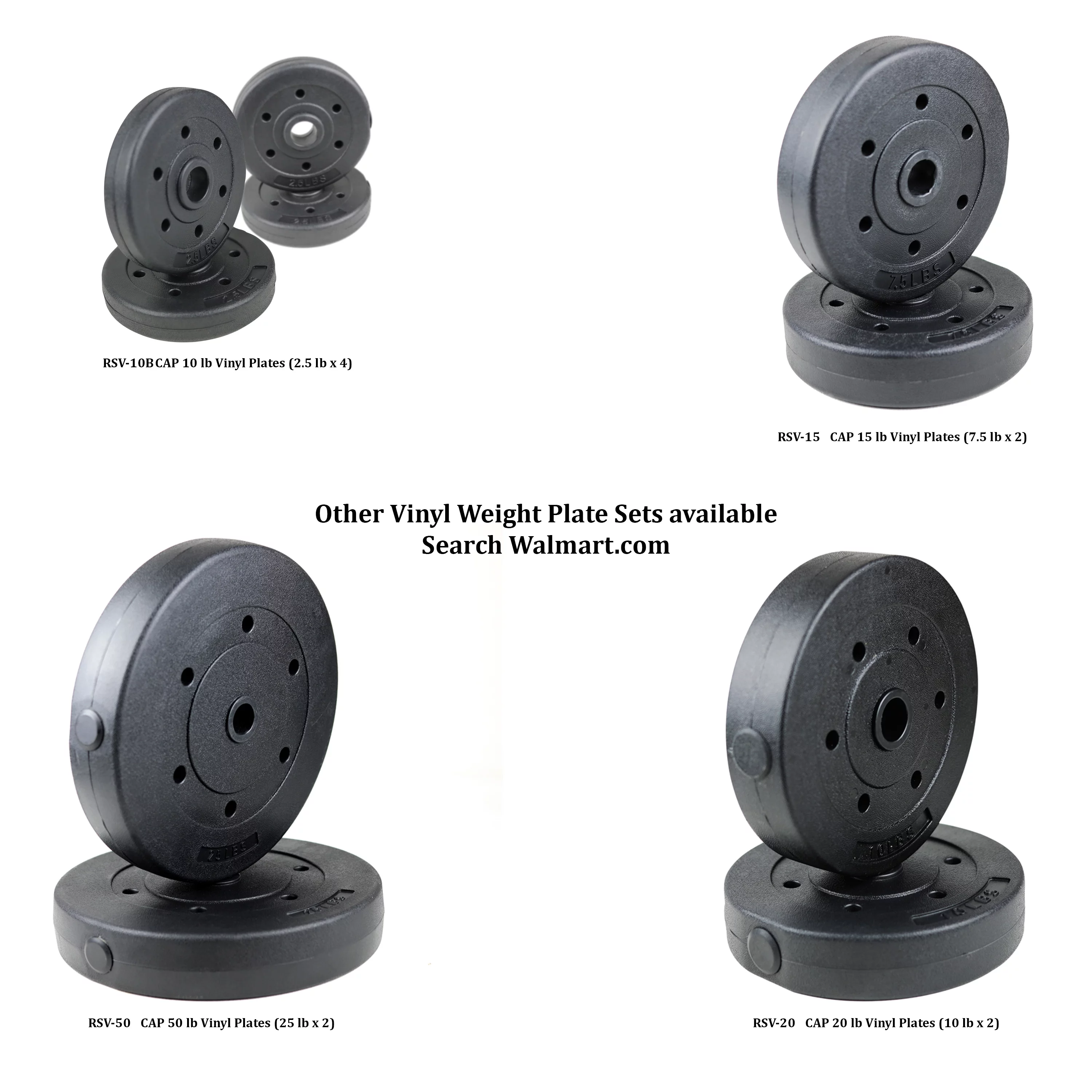 CAP Strength Adjustable Standard Combo Weight Bench with Rack and Leg Extension and 90 lb. Vinyl Weight Set - Womvr