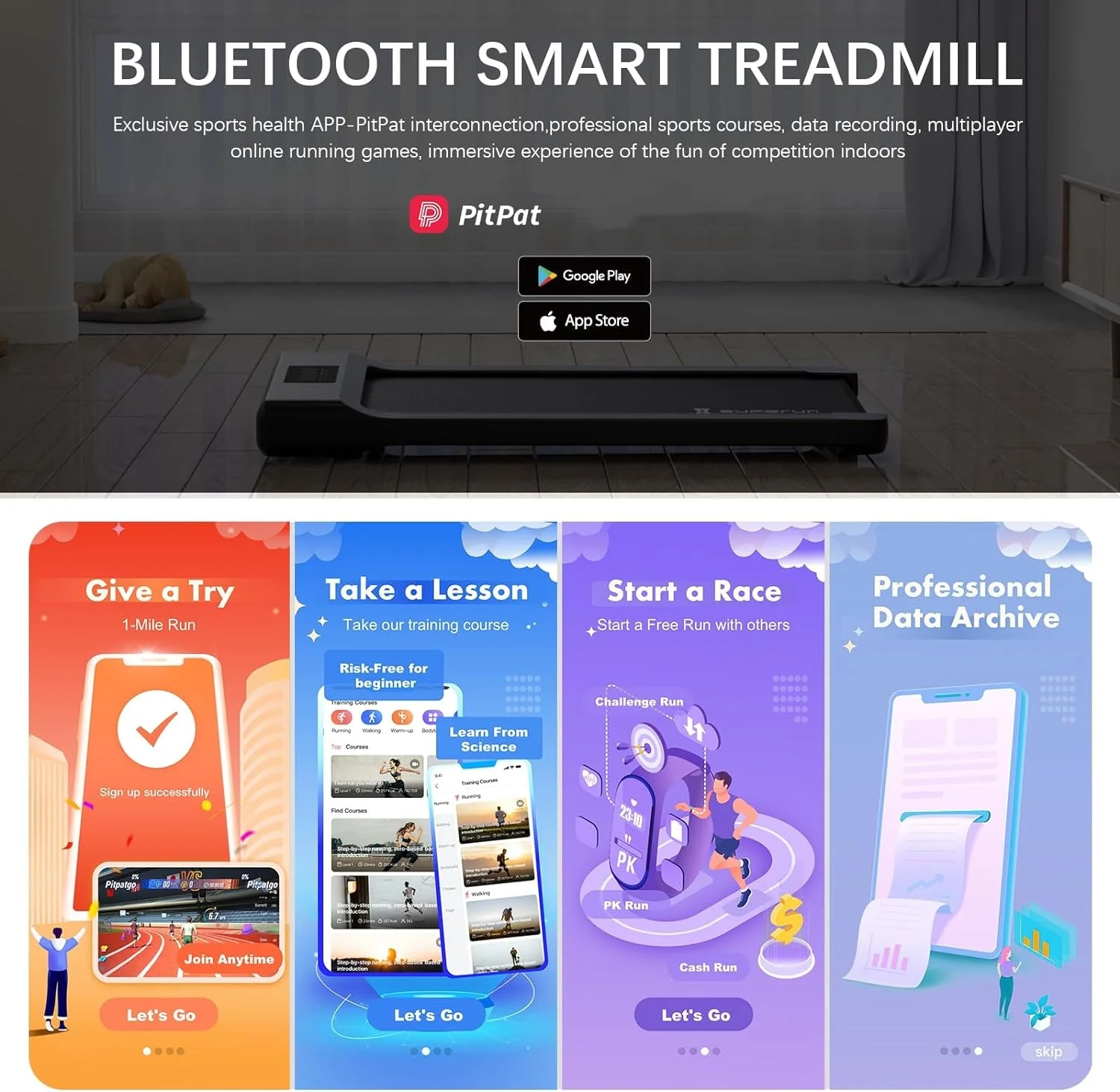 SSPHPPLIE Walking Pad 300lb, 40*16 Walking Area Under Desk Treadmillwith Remote Control ,2 in 1 Portable Walking Pad Treadmill for Home/Office/Exercise(White) - Womvr