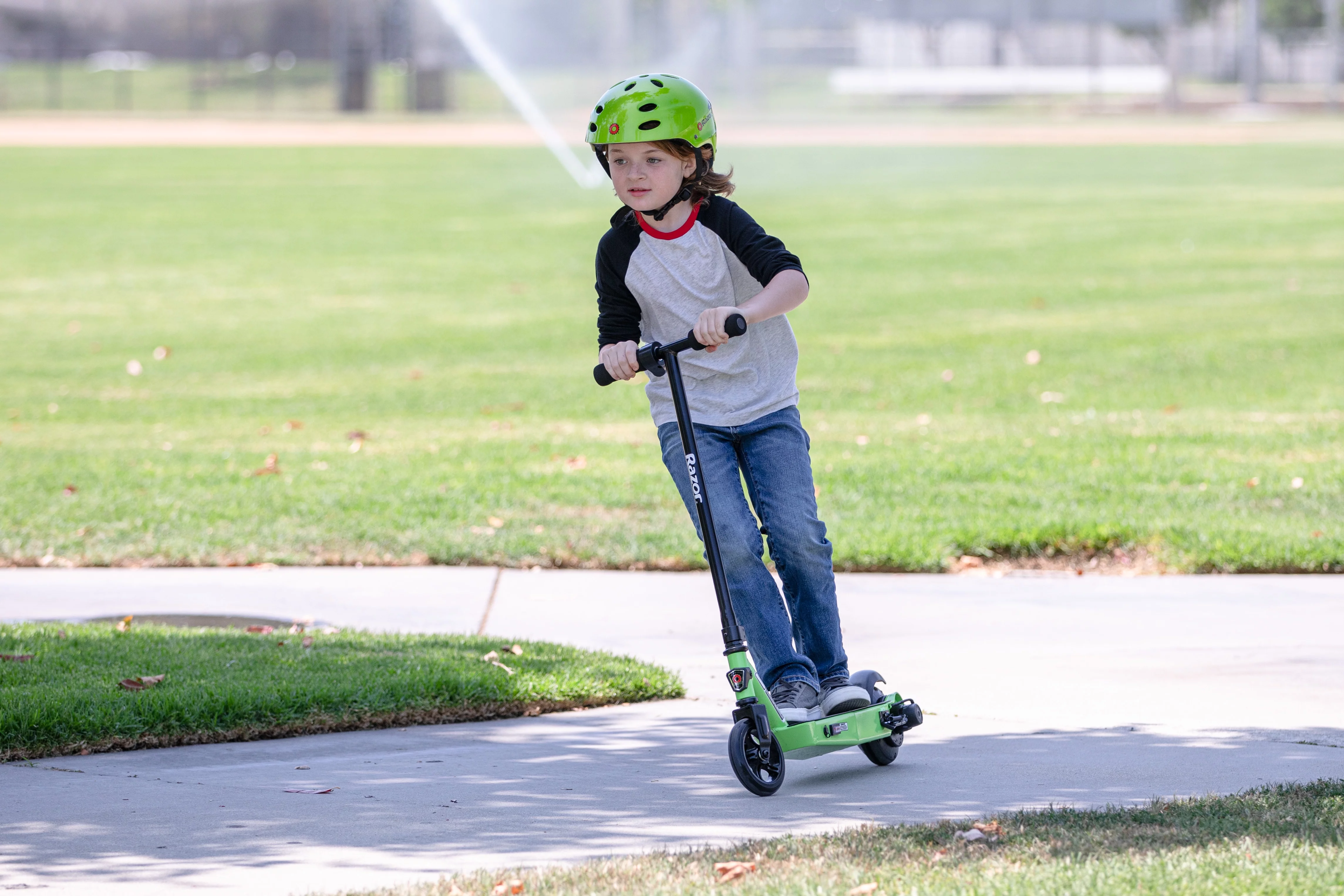 Razor Black Label E90 Electric Scooter - Green, for Kids Ages 8+ and up to 120 lbs, up to 10 mph - Womvr