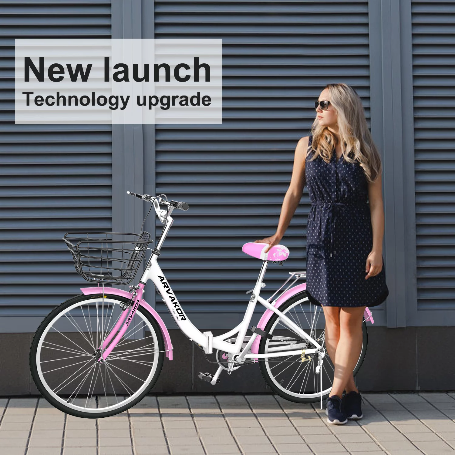 ARVAKOR 26 Inch Women Bike, Classic Bicycle Retro Bicycle, Cruiser Bike, Beige - Womvr