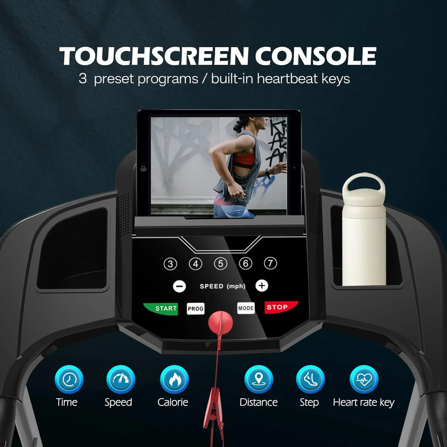 HLAiLL Folding Treadmill, 2.5HP Foldable Treadmills with 220 LBS Weight Capacity for Home, Compact Portable Treadmill for Small Space Walking Jogging Running - Womvr