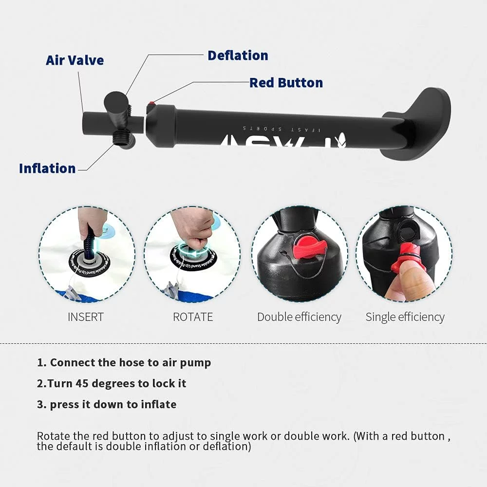 Seizeen Inflatable Paddle Board, 10.6FT Stand Up Paddle Board for Adults & Youth, Non-slip SUP Set with Paddle Pump Backpack Fin Accessories, Up to 300LBS - Womvr