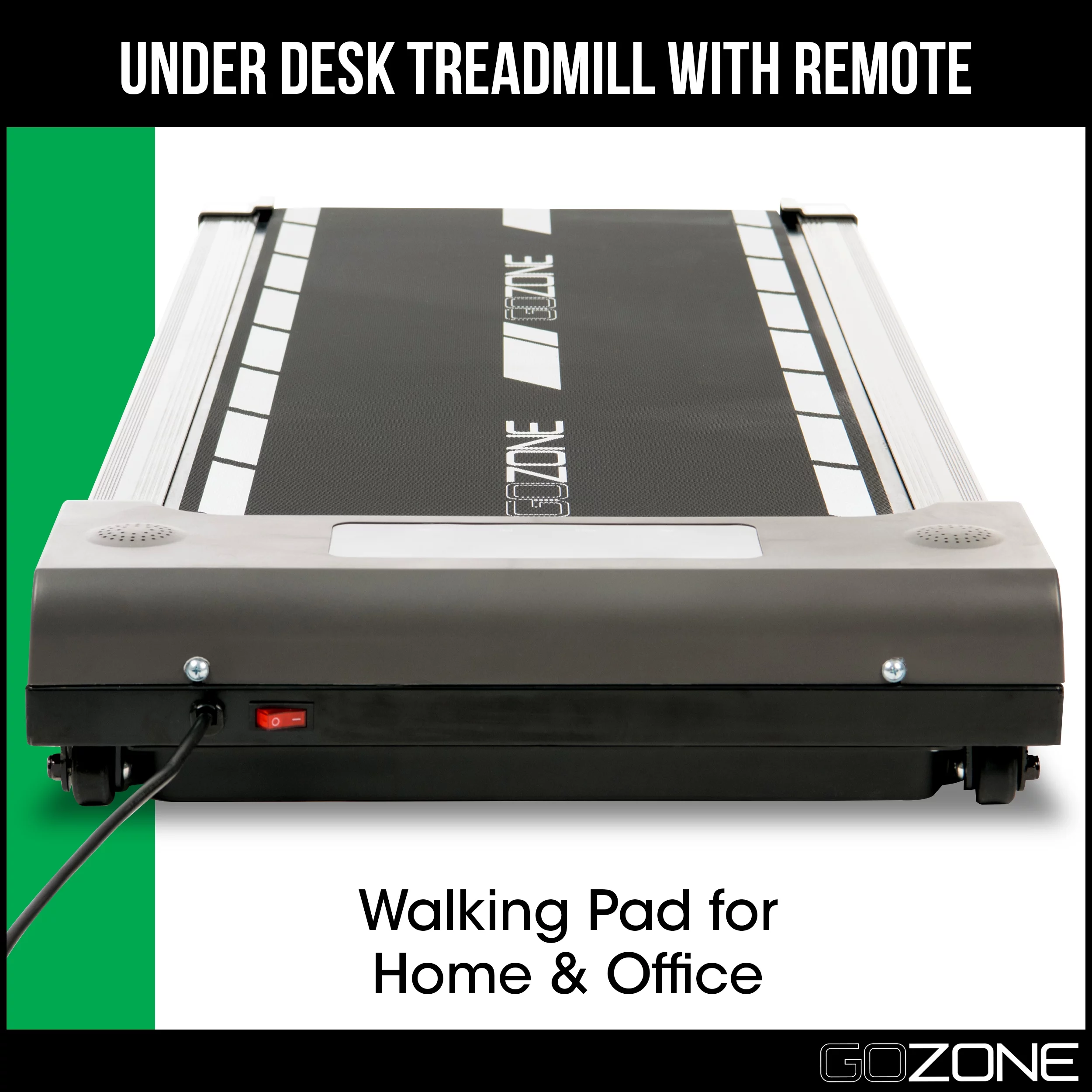 Gozone Under Desk Exercise Treadmill with Remote, Walking Pad for Home and Office, Adjustable Speeds, White and Black - Womvr