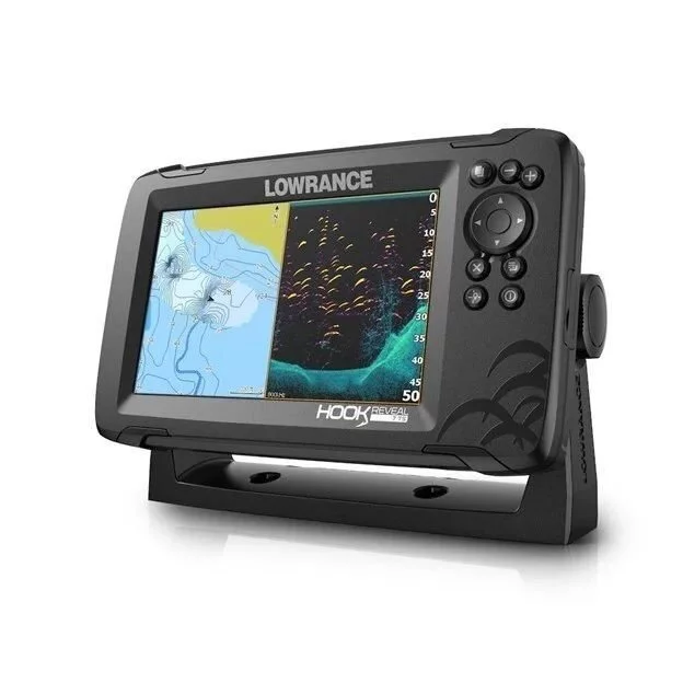 Lowrance 00015851001 Hook Reveal 9 In. Fishfinder TripleShot with Down scan, Sides can Imaging, C-MAP Contour and Mapping - Womvr