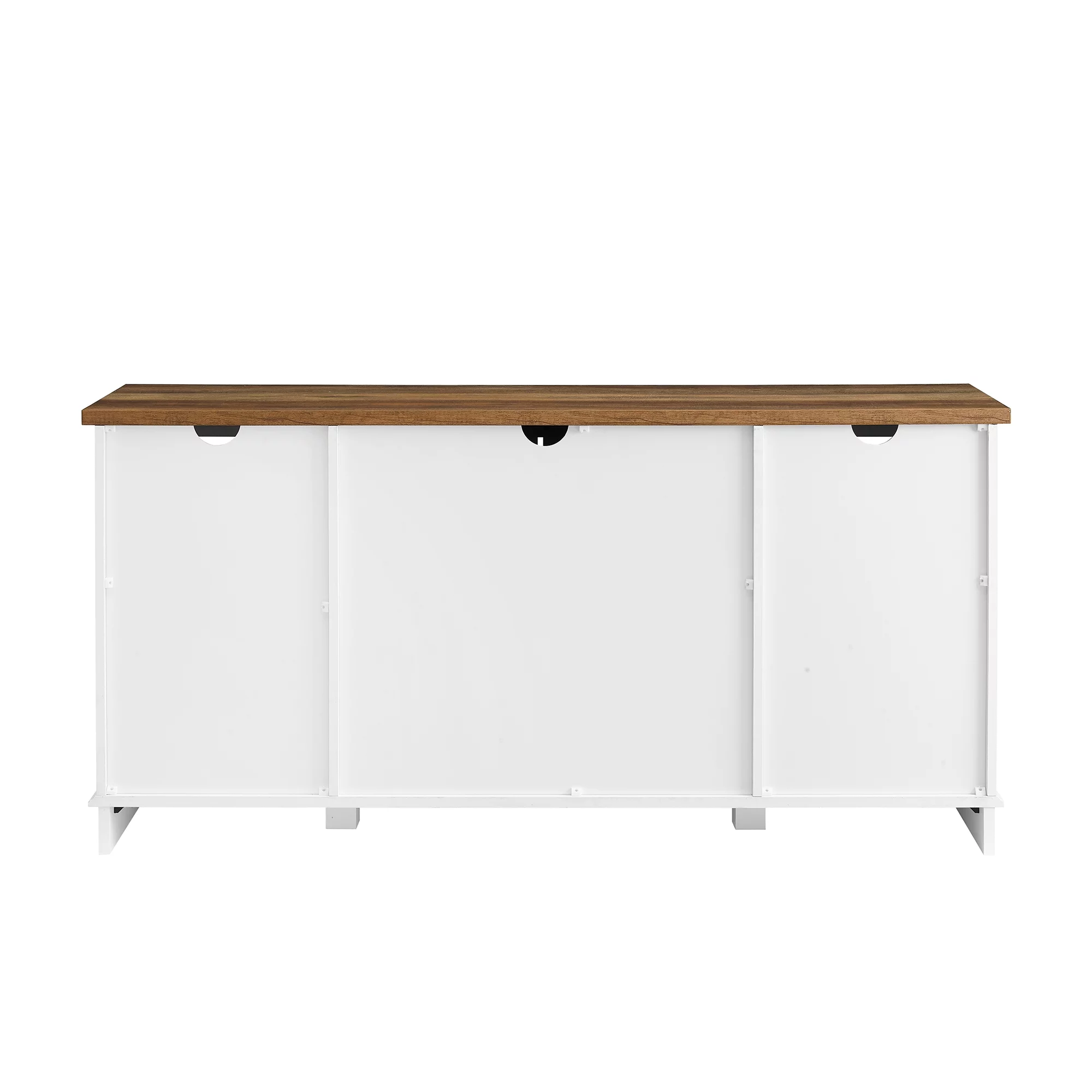 Woven Paths Farmhouse Sliding Barn Door TV Stand for TVs up to 65