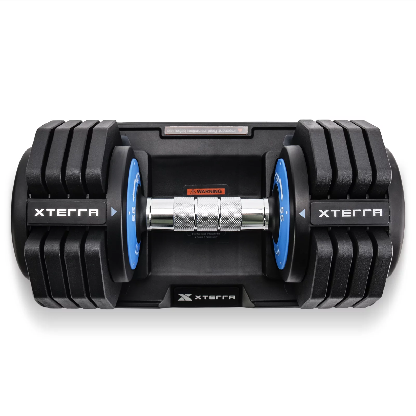 XTERRA Fitness Adjustable Dumbbell (Single) for Exercise and Weight Training �� 11, 22, 33, 44, 55 pounds - Womvr