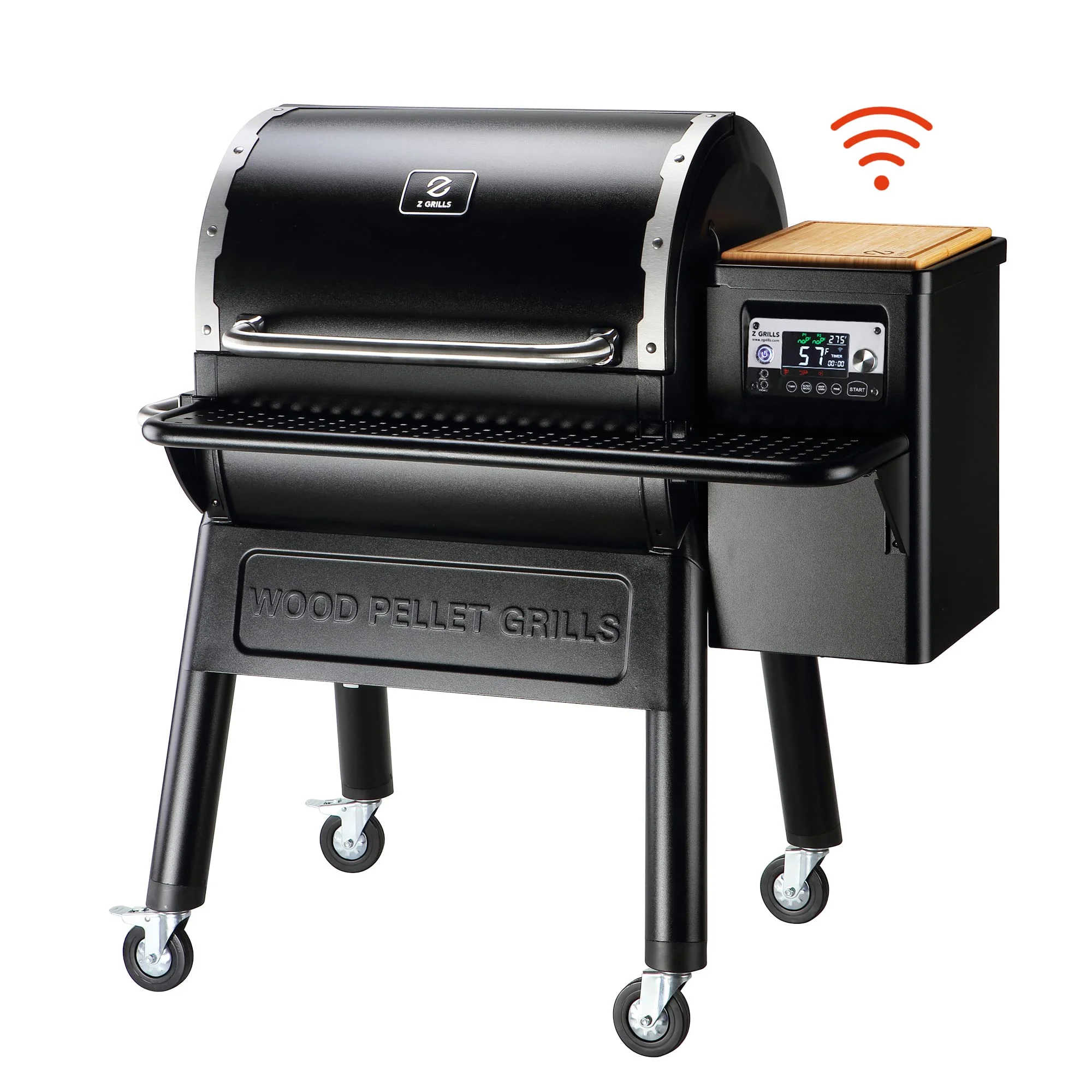Z GRILLS 2024 Upgrade Pellet Grill & Smoker Wood Pellet Grill, 8 in 1 BBQ Smoker with Foldable Front Shelf, Rain Cover, 1056 sq.in Cooking Area - Womvr