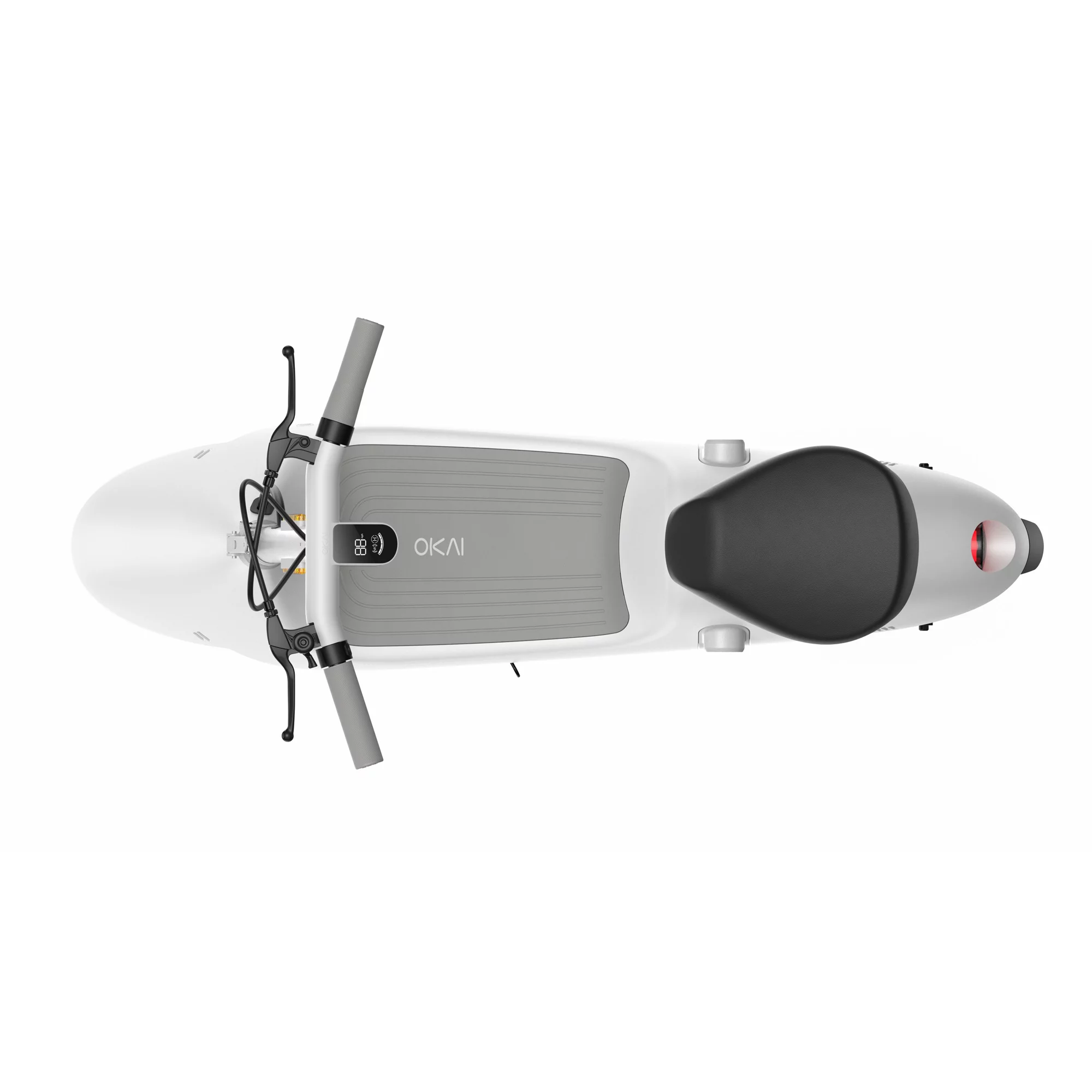 OKAI Ceetle Pro Electric Scooter with Foldable Seat w/35 Miles Operating Range & 15.5mph Max Speed - White - Womvr