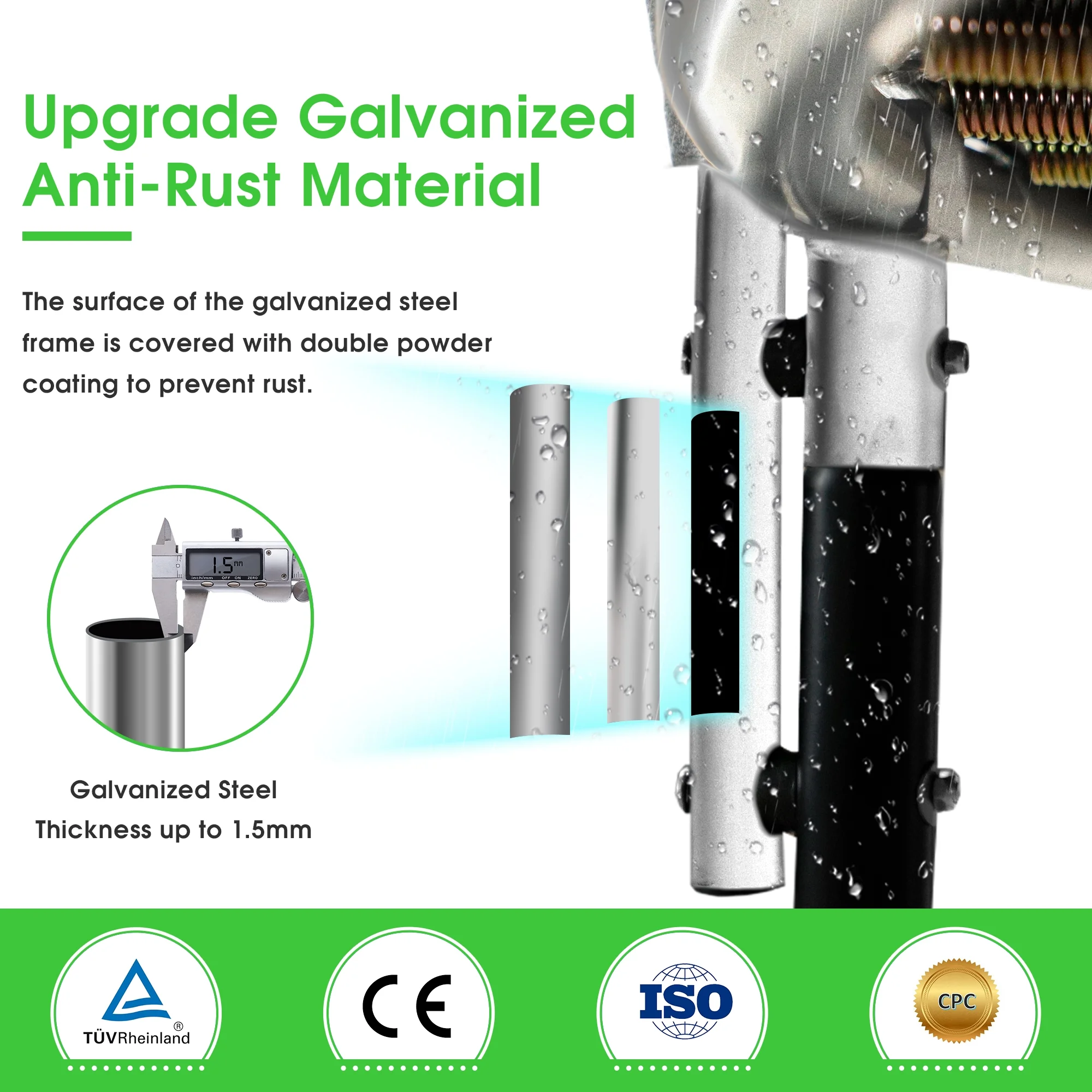 YORIN Trampoline for 2-3 Kids, 8 FT Trampoline for Adults with Enclosure Net, Ladder, Light, 800LBS Weight Capacity Outdoor Round Recreational Trampoline, Heavy Duty Trampoline - Womvr