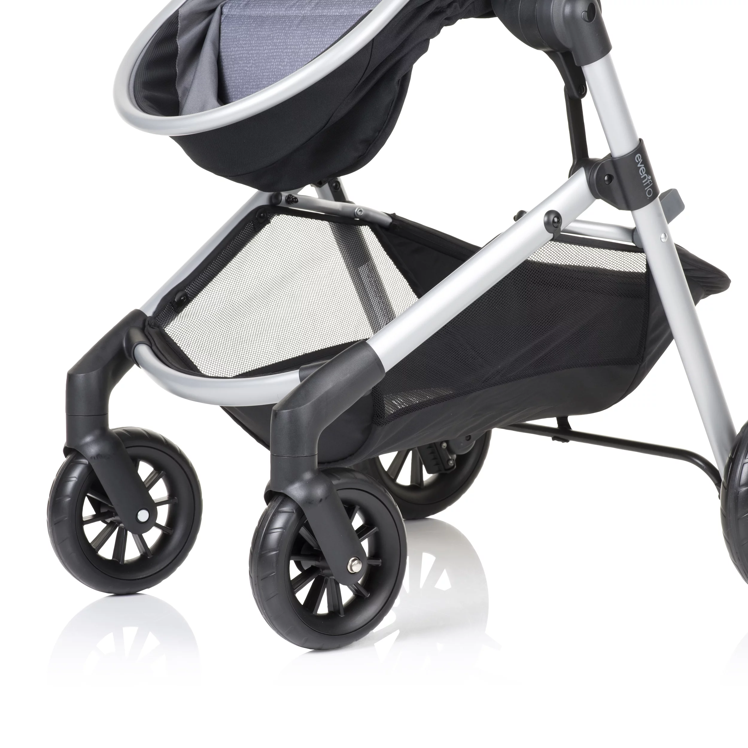 Pivot Modular Travel System with LiteMax Infant Car Seat with Anti-Rebound Bar (Casual Gray) - Womvr