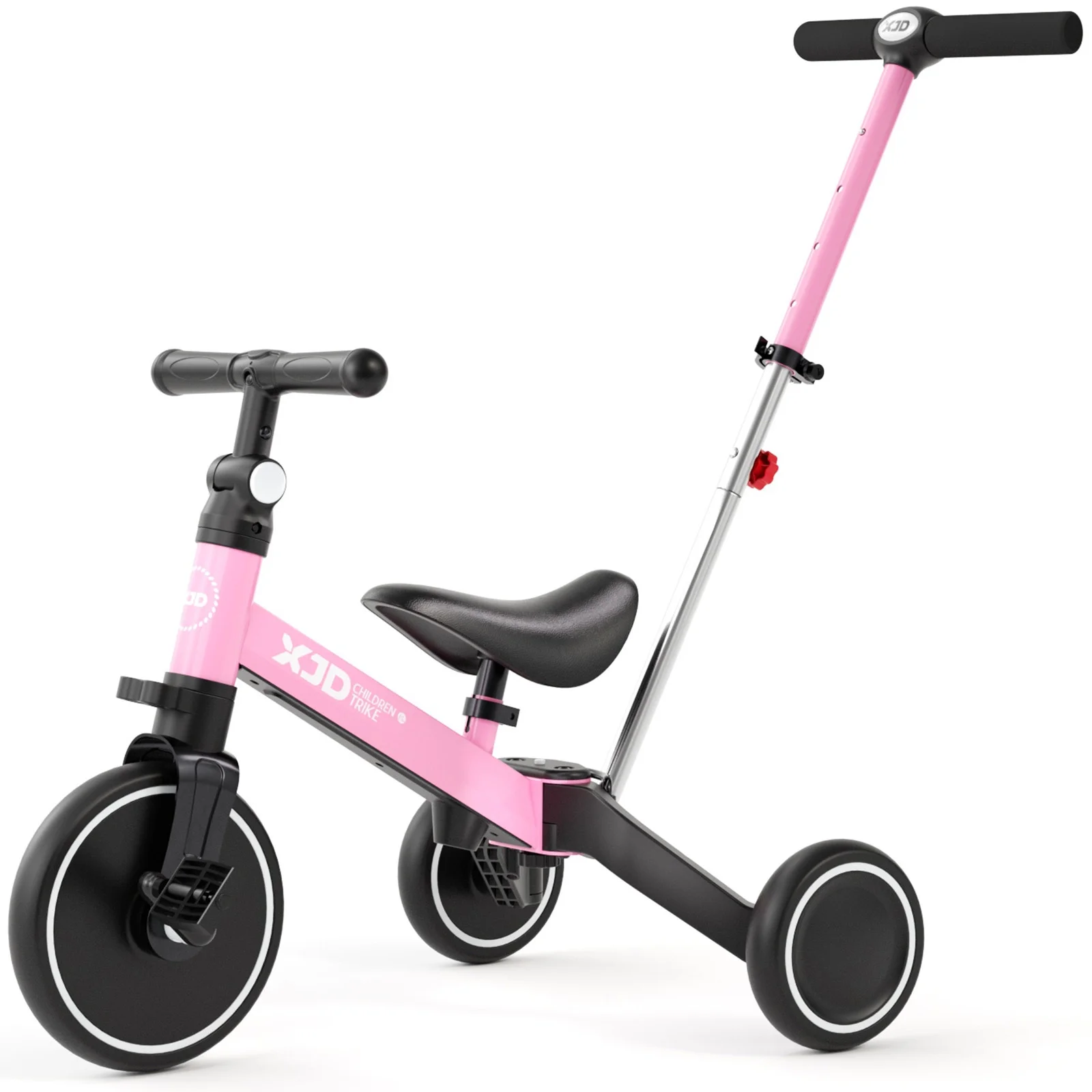 XJD 7 in 1 Toddler Tricycle with Push Handle,Toddler Bike for 1-3 Years Old Boy Girl, Toddler Push Tricycle, Baby Bike Balance Bike with Adjustable Seat Height and Removable Pedal - Womvr