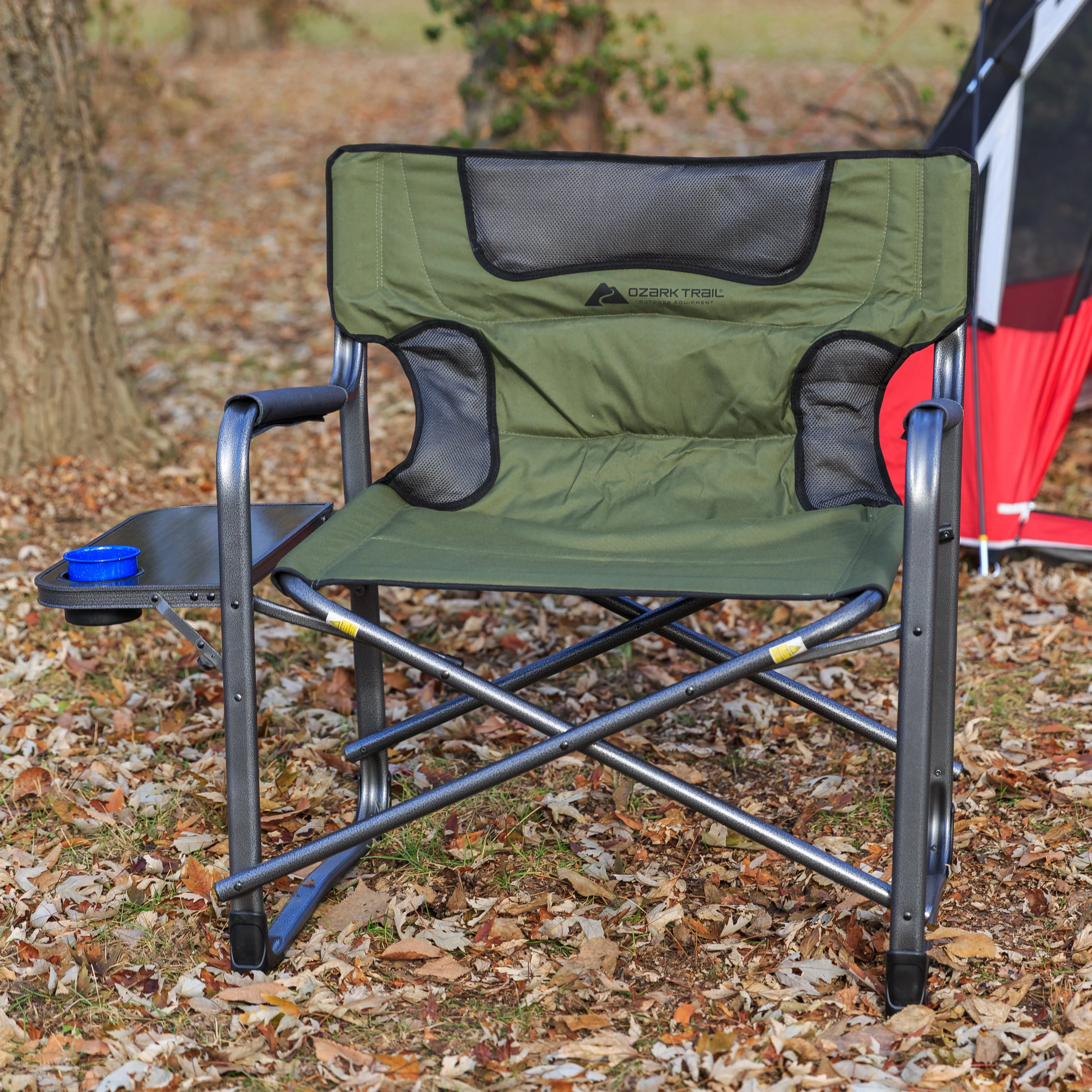 Ozark Trail Camping Director Chair XXL, Blue, Adult, 10lbs - Womvr