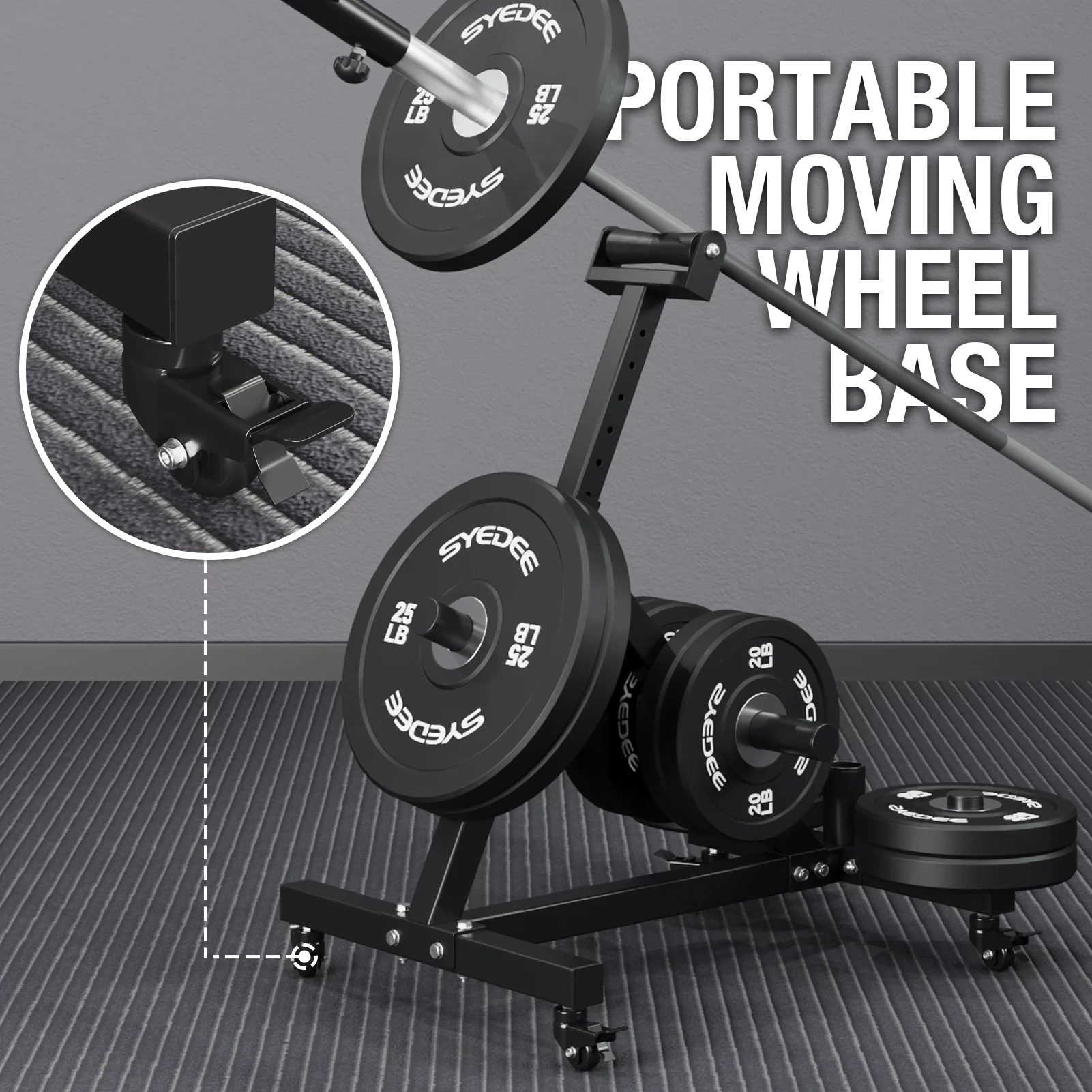 syedee Landmine Squat Attachment, Heavy-Duty T-Bar Row Machine with Viking Press, Fits 2-inch Olympic Barbell for Shoulder Press, Rowing - Womvr