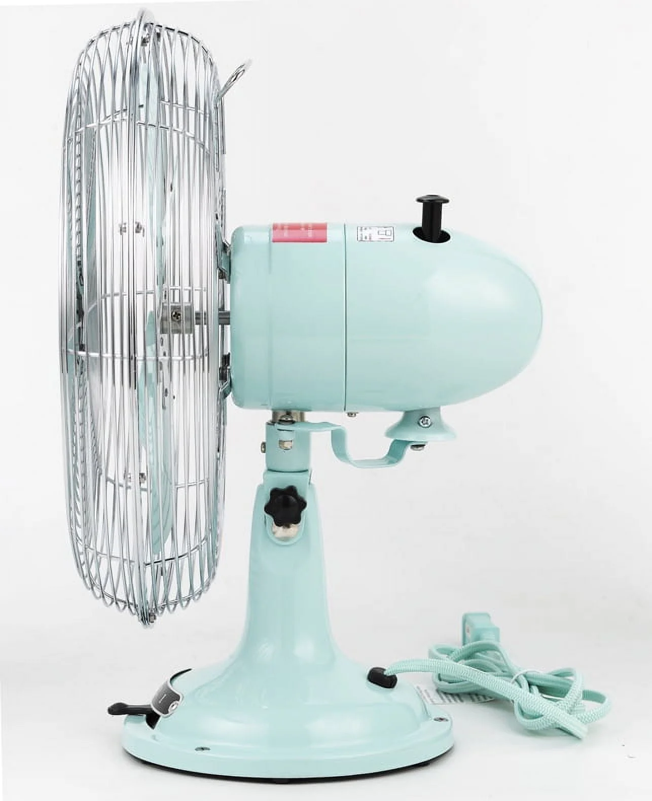 Better Homes & Gardens New 12 inch Retro 3-Speed Metal Tilted-Head Oscillation Table Fan Gold - Womvr
