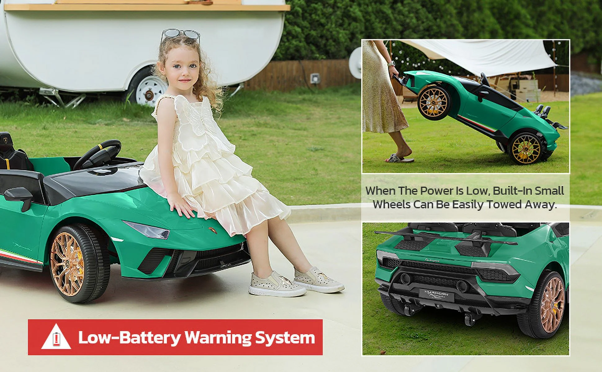 Lamborghini Huracan Ride on Car Real 2 Seater, Powered Electric Vehicle with Parent Remote, Maximum 4.0mph Ride on Toys for 3-8 Years Kids,Pink - Womvr