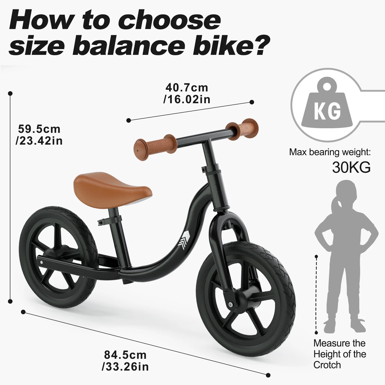 KORIMEFA Toddler Balance Bike - Lightweight Toddler Bike for 2, 3, 4, 5 Year Old Boys and Girls - No Pedal Bikes for Kids with Adjustable Handlebar and seat - Aluminium, EVA Tires - Training Bike - Womvr