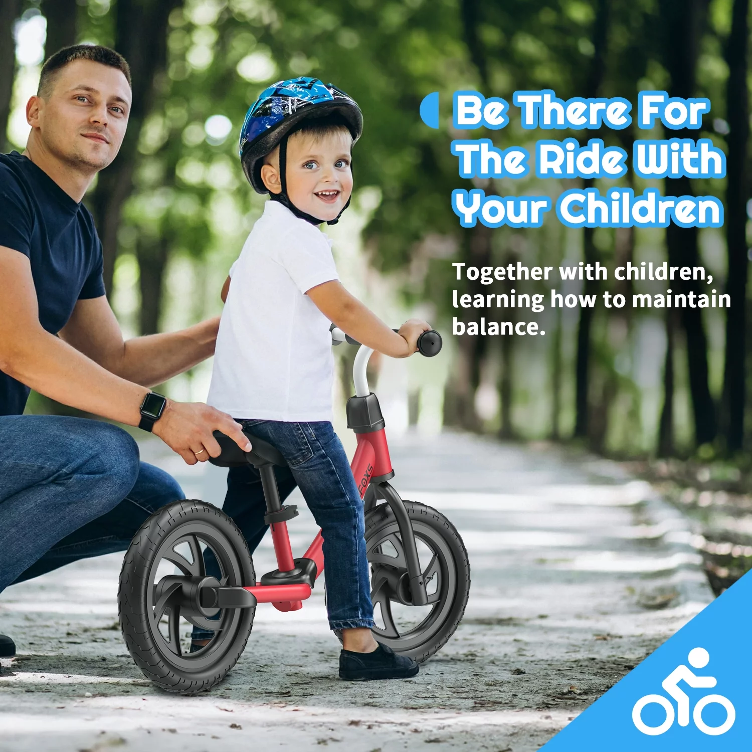 FEBFOXS Toddler Balance Bike, No Pedal Beginner Kids Balance Bike with Adjustable Seat Height, Push Balance Bike for 3-6 Years Old Boys Girls - Womvr