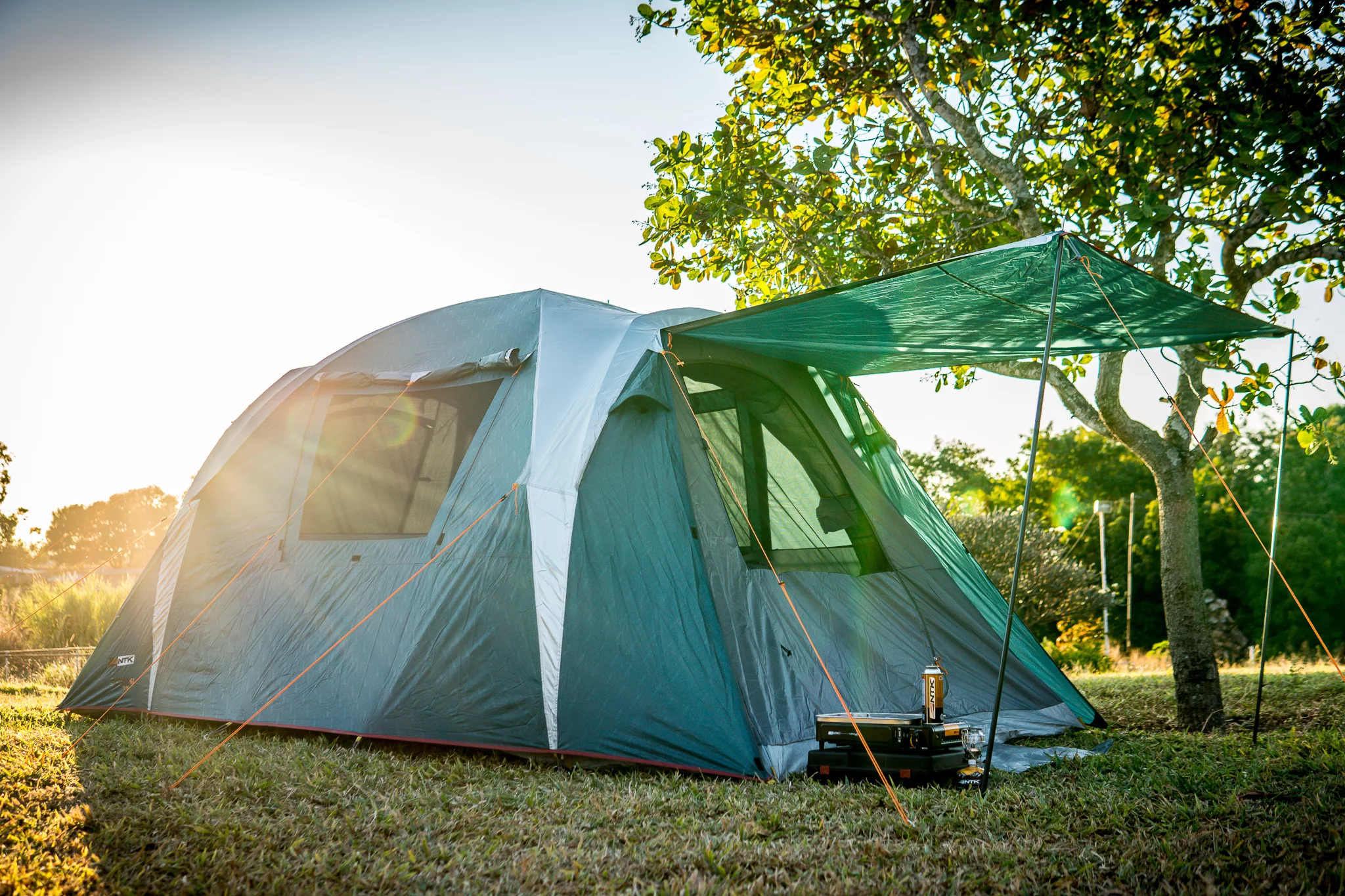 NTK Indy 4 to 5 Person Dome Family Camping Tent, 100% Waterproof, Easy Assembly and Full Coverage - Womvr